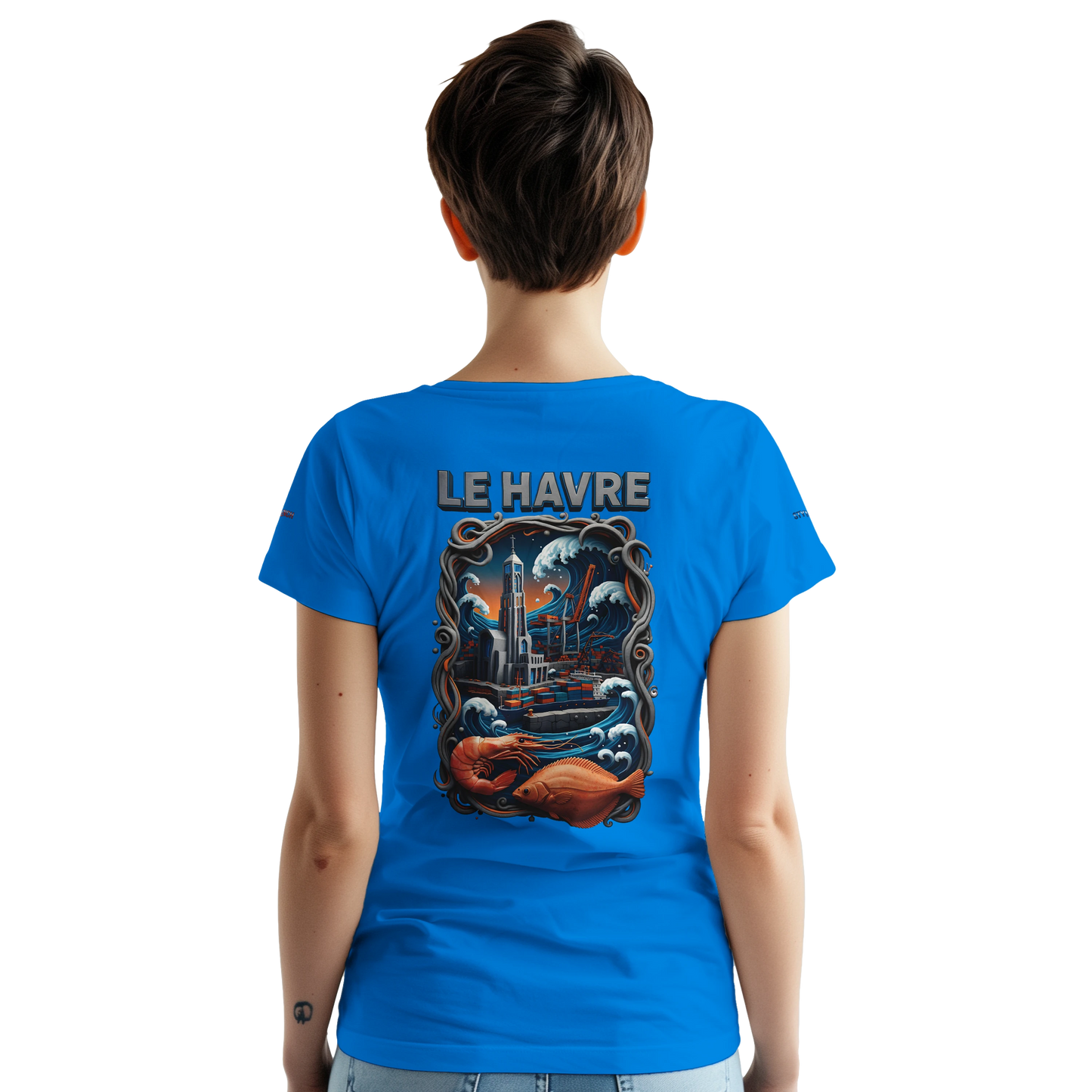 Unisex-T-Shirt Le Havre Stadt in Frankreich dick Rundhals | Gildan® 5000