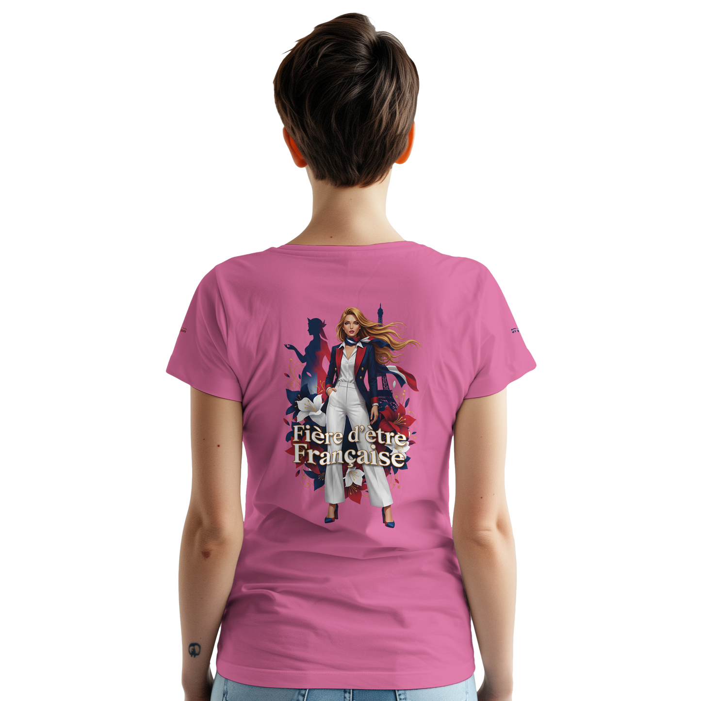 T-shirt Femme Fière d'être Française - Coton Premium