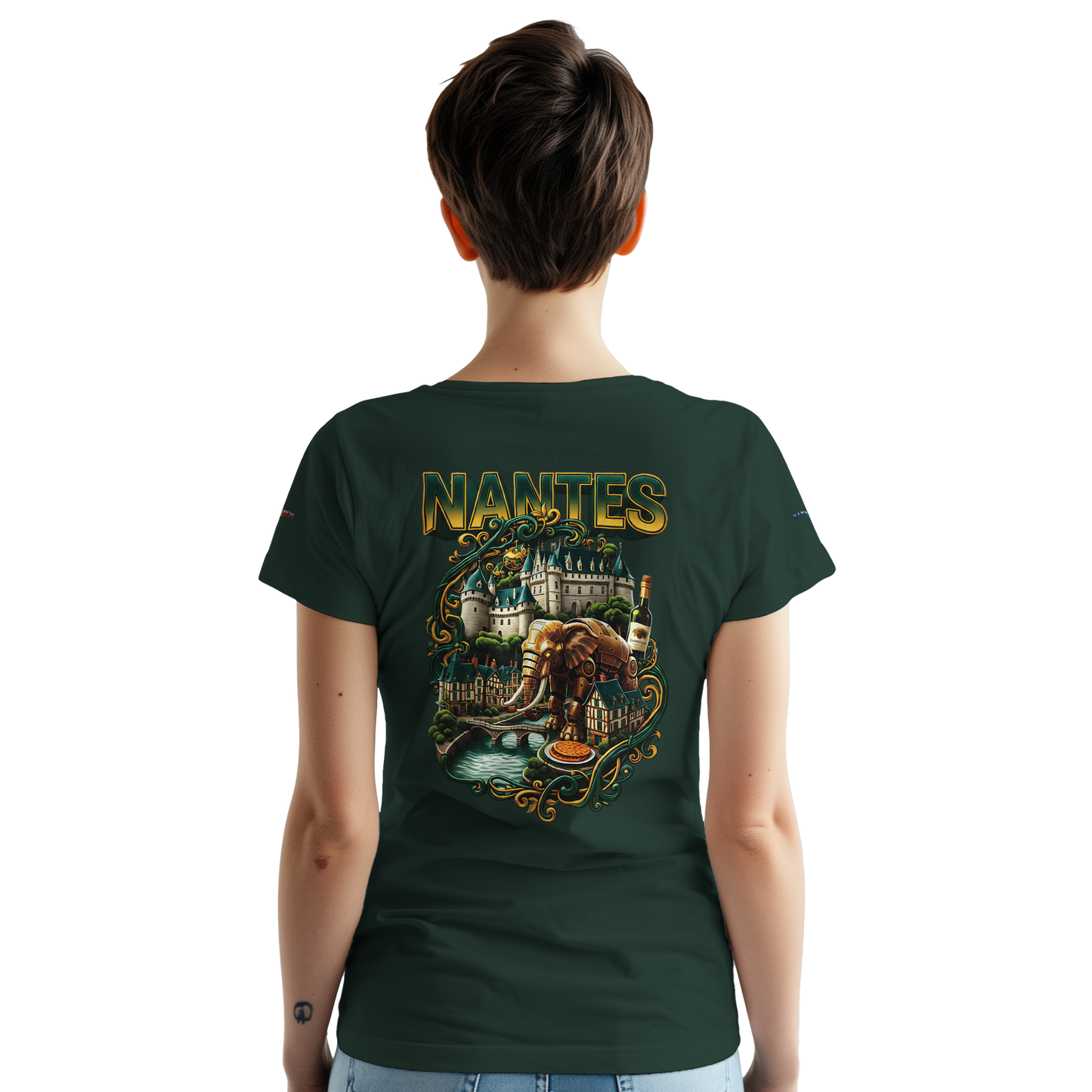 Unisex T-Shirt Nantes Stadt Frankreich | dickes Rundhals-T-Shirt | Gildan® 5000