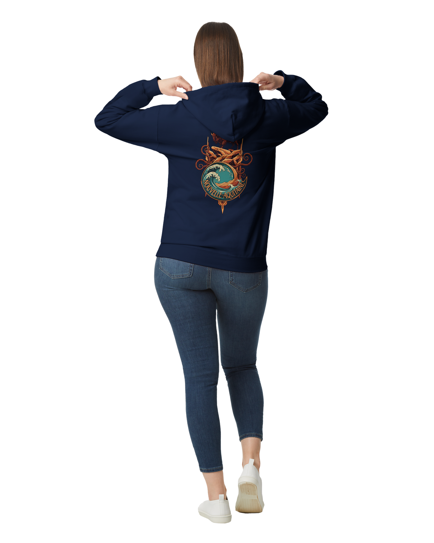Gildan SF500 Adult New Aquitaine Medium Fleece Hoodie