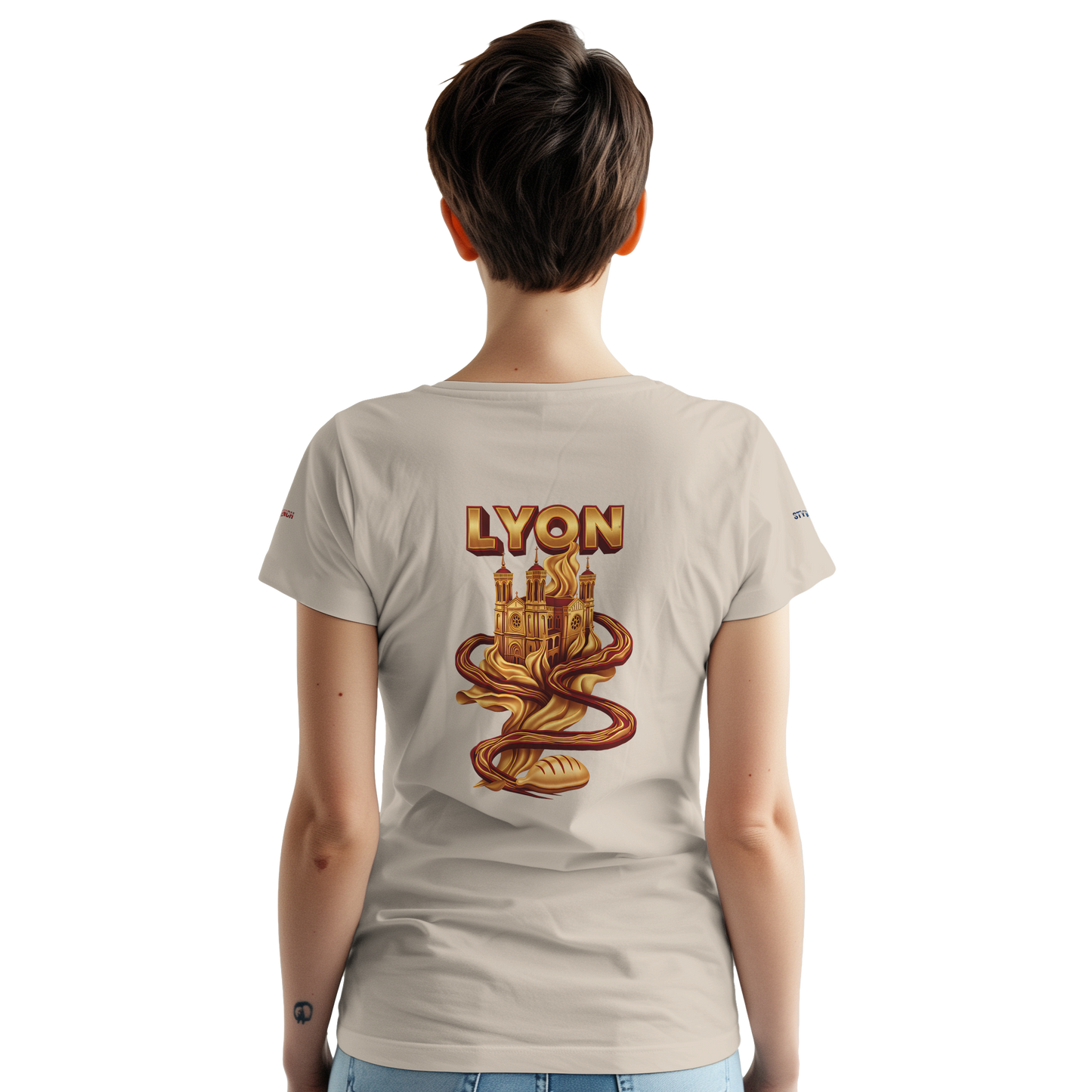 Unisex-T-Shirt Lyon Stadt Frankreich dick Rundhals | Gildan® 5000