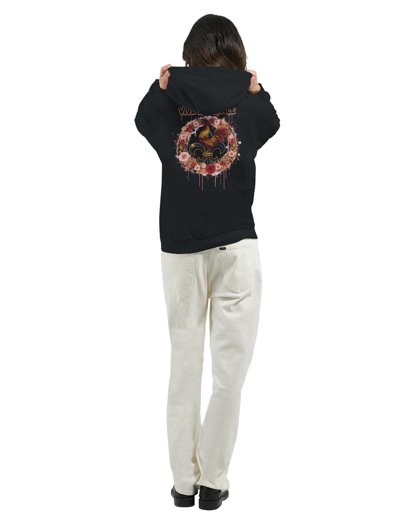 Kapuzenpullover Es lebe Frankreich klassischer Stil für Damen | Gildan® 18500