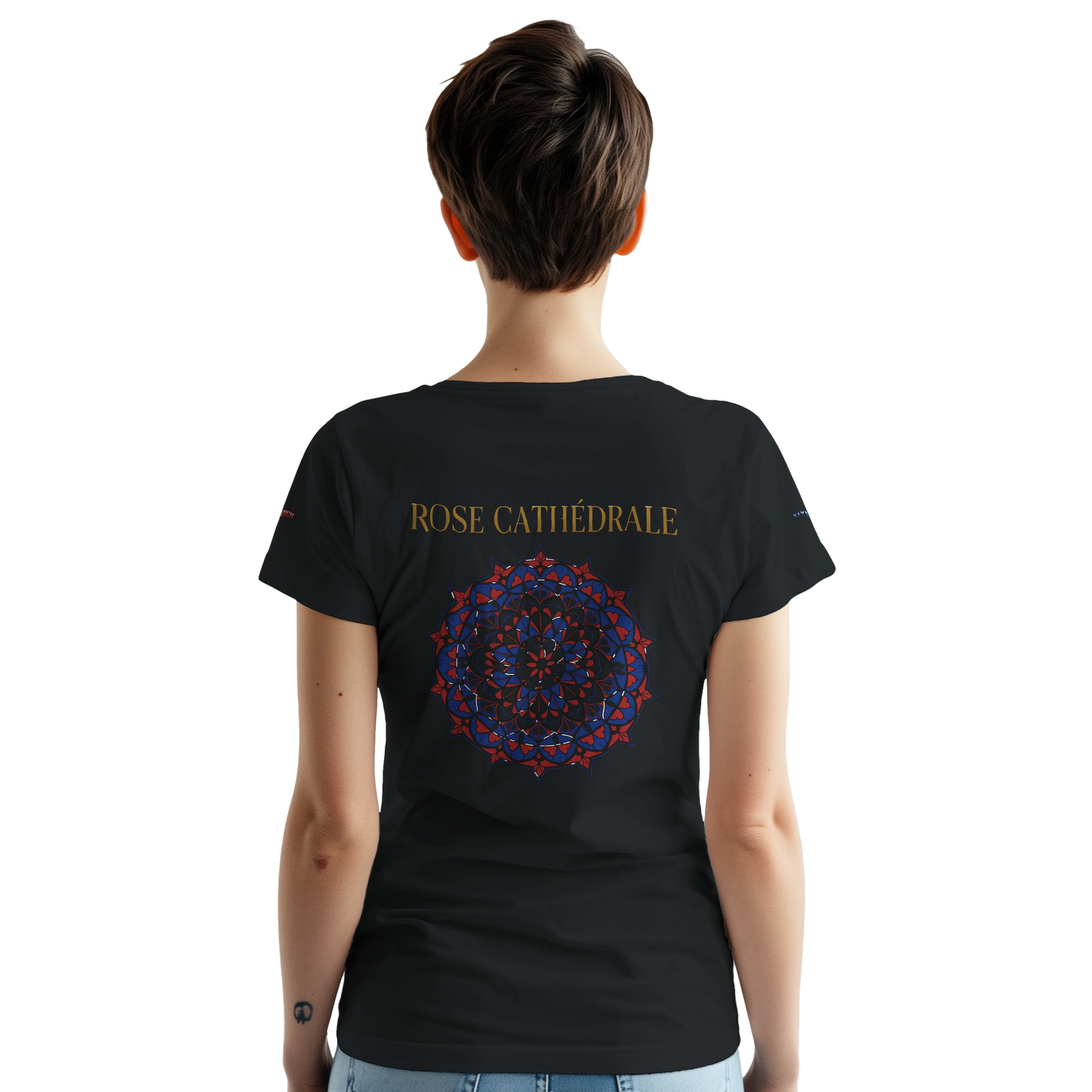 Damen T-Shirt, rosa, Kathedrale, dick, Rundhals | Gildan® 5000