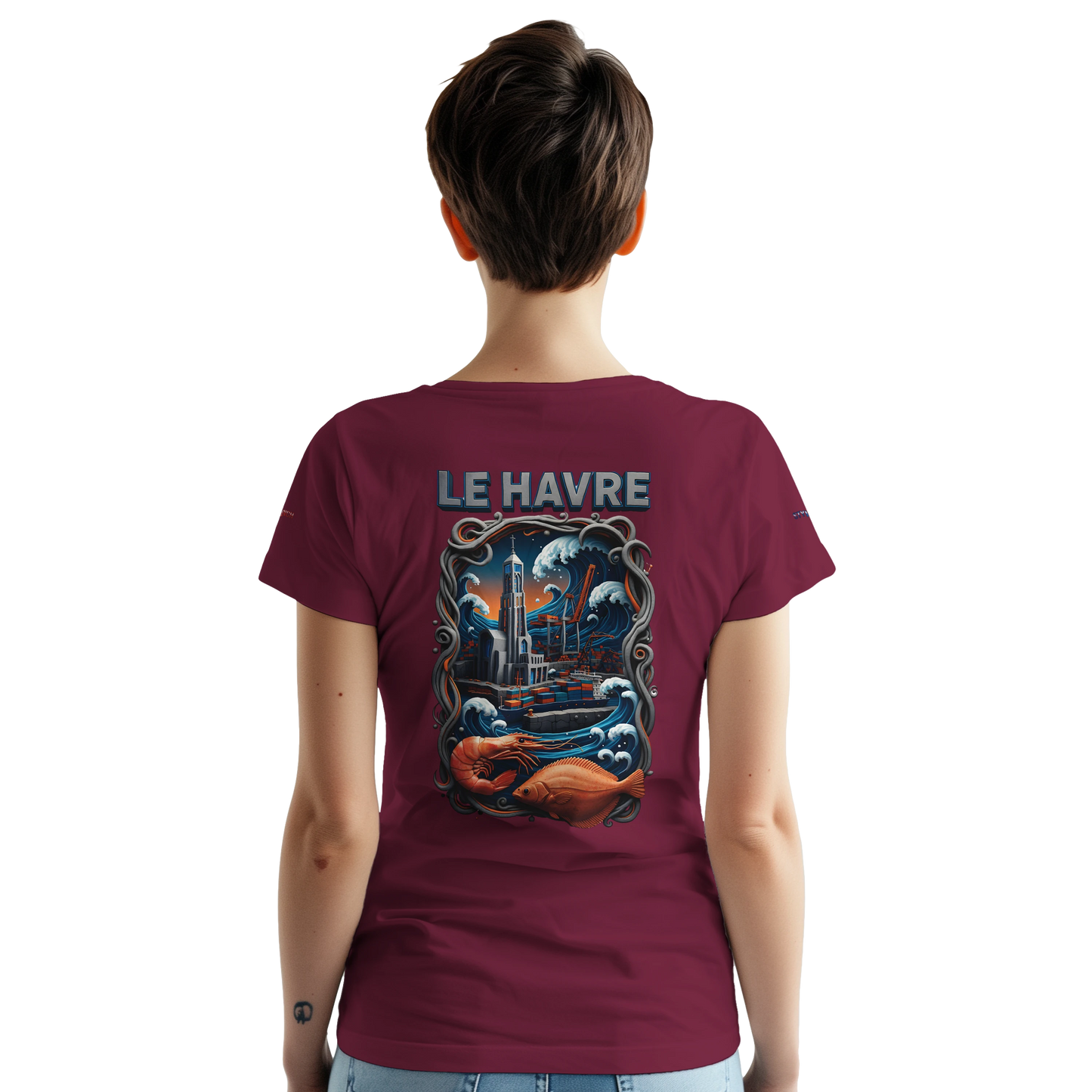 Unisex-T-Shirt Le Havre Stadt in Frankreich dick Rundhals | Gildan® 5000