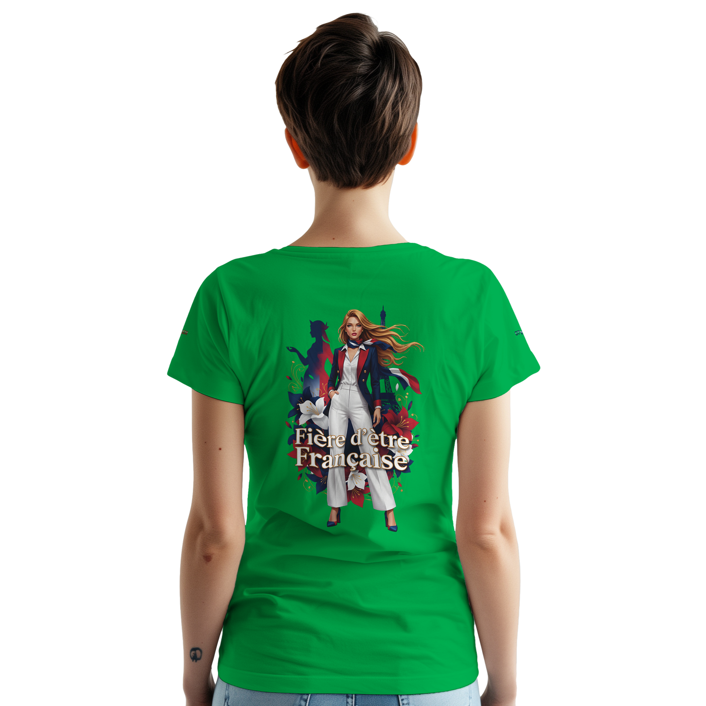T-shirt Femme Fière d'être Française - Coton Premium