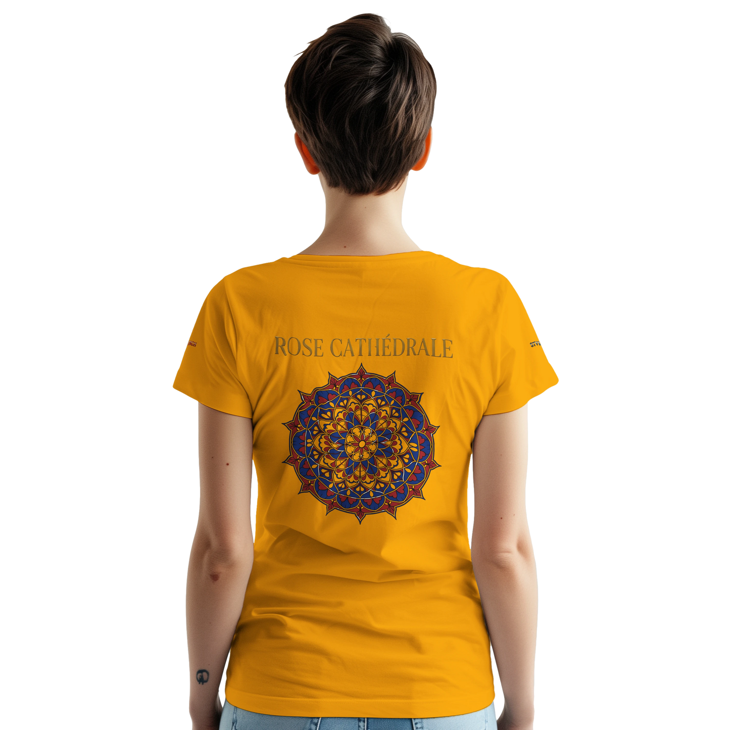 Damen T-Shirt, rosa, Kathedrale, dick, Rundhals | Gildan® 5000