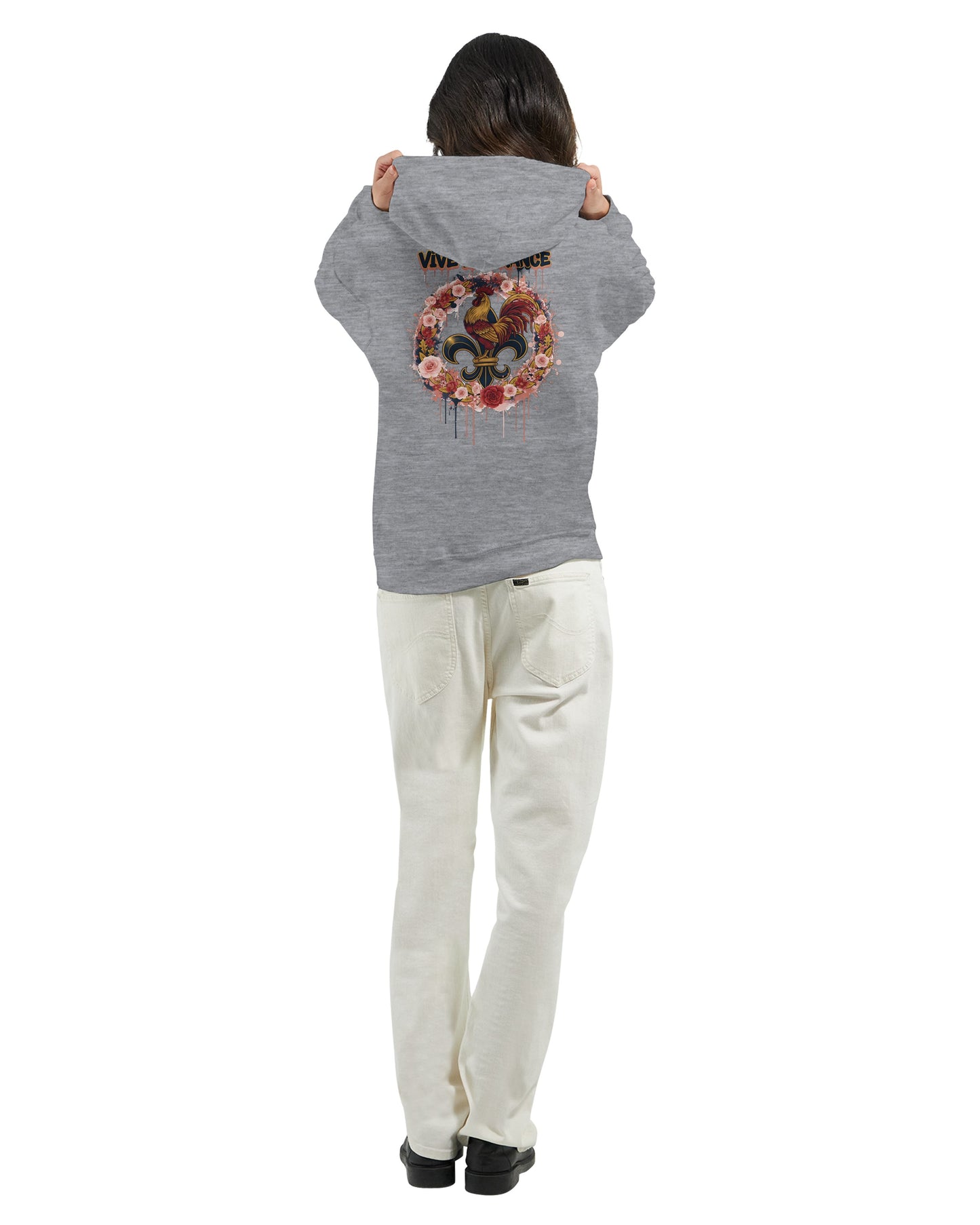 Kapuzenpullover Es lebe Frankreich klassischer Stil für Damen | Gildan® 18500