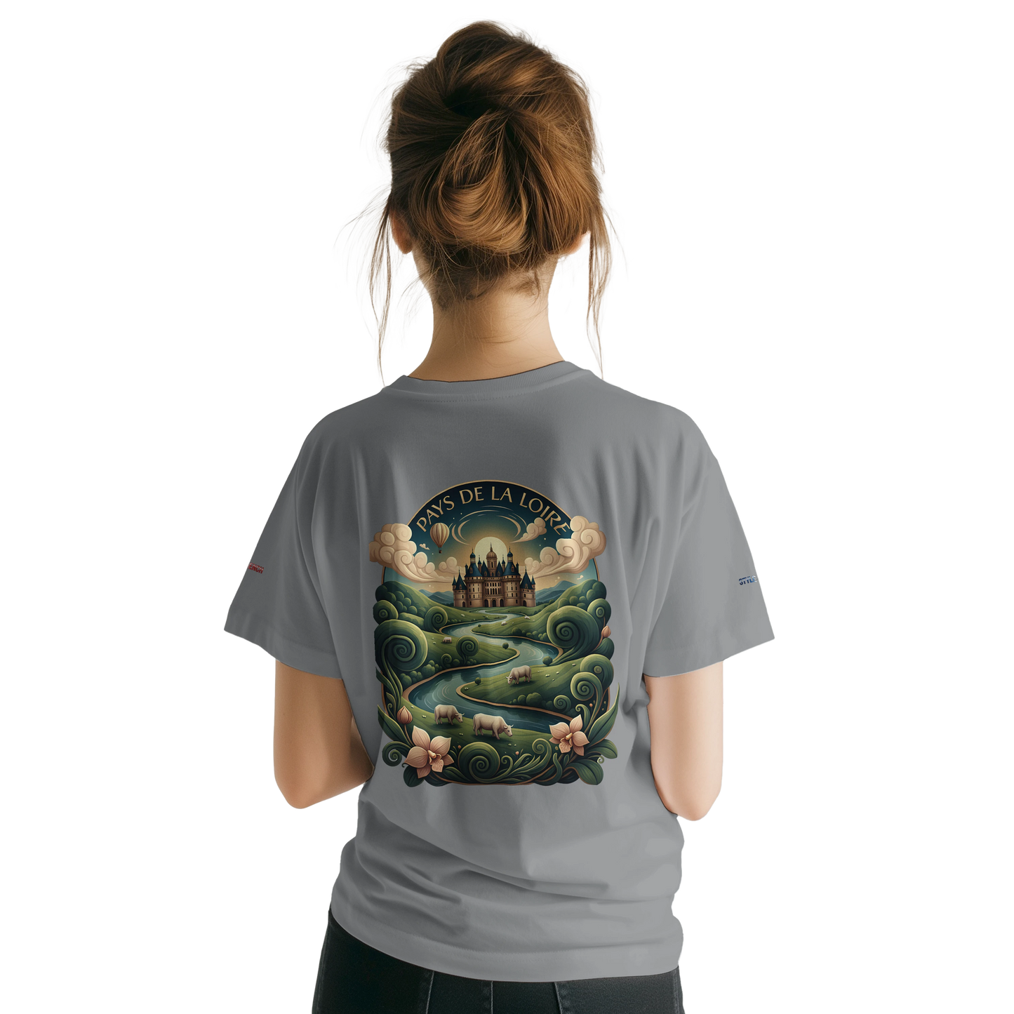 Unisex T-Shirt Pays de la Loire klassischer Rundhalsausschnitt | Gildan® 64000