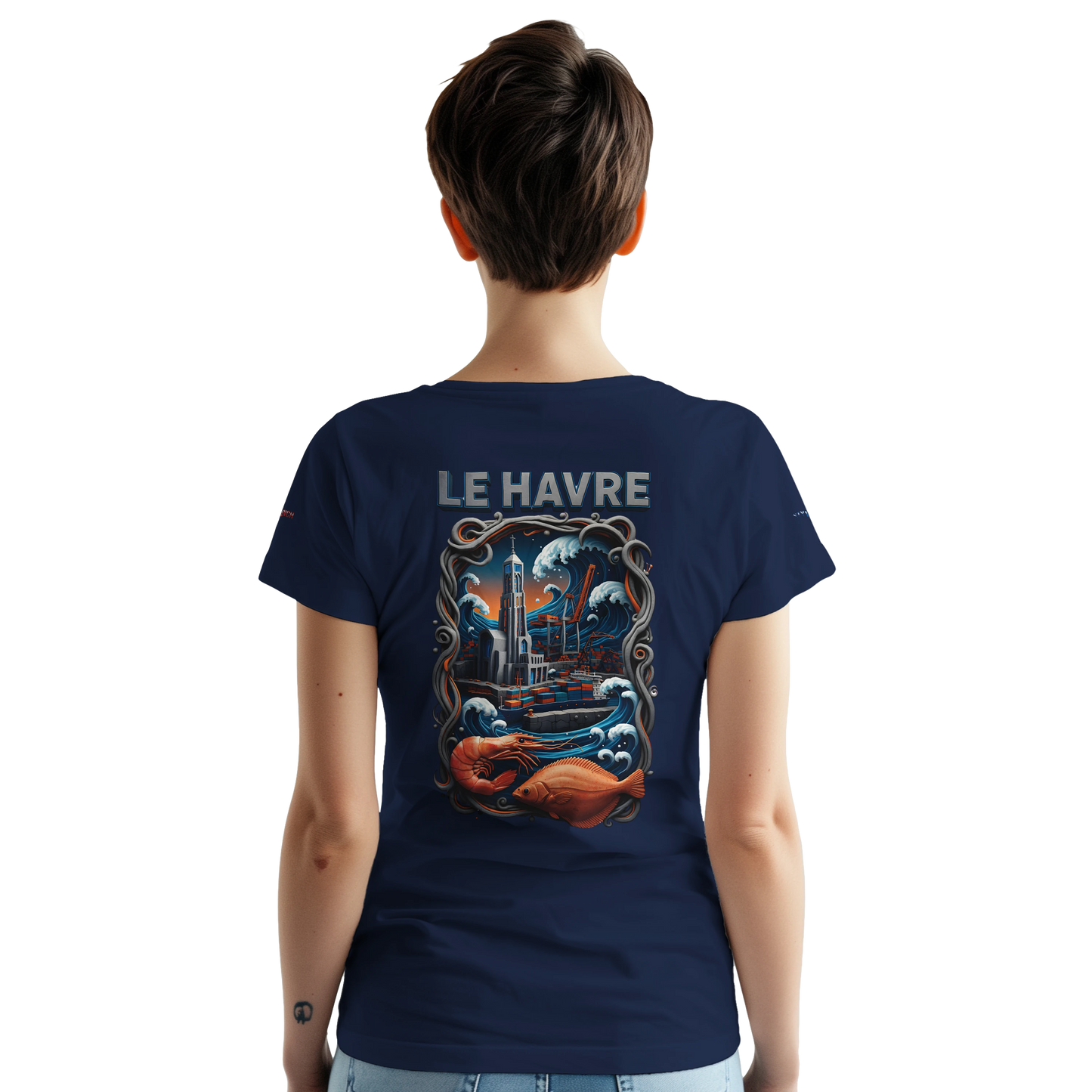 Unisex-T-Shirt Le Havre Stadt in Frankreich dick Rundhals | Gildan® 5000