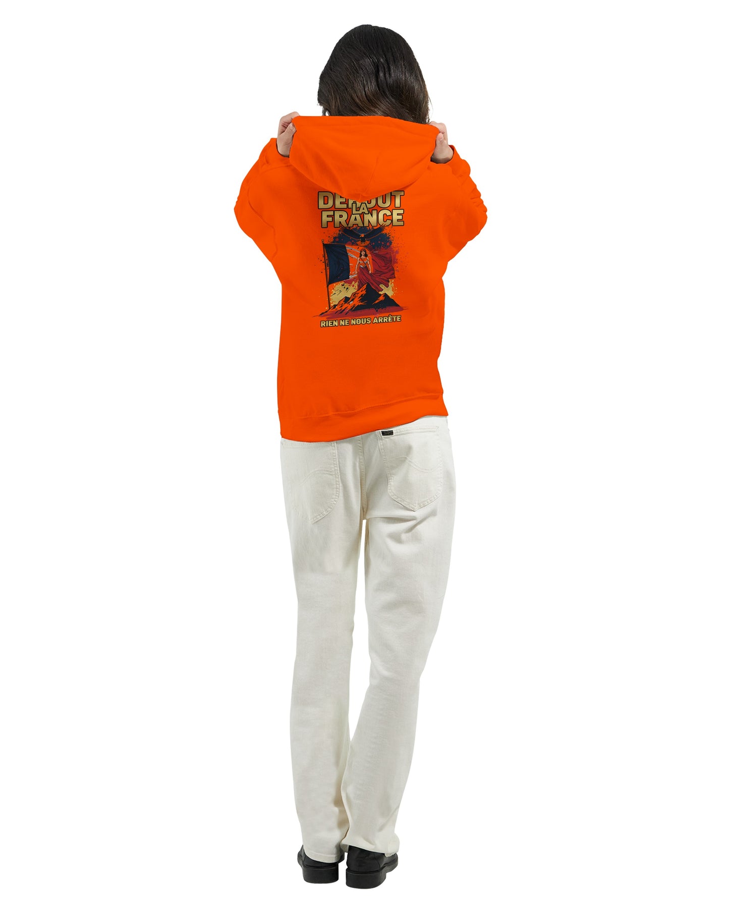 Damen Hoodie Steh auf Frankreich klassisch | Gildan® 18500
