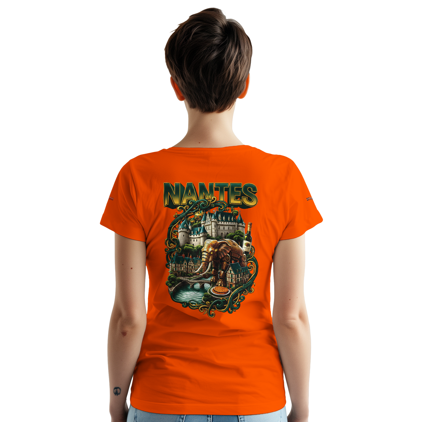 Unisex T-Shirt Nantes Stadt Frankreich | dickes Rundhals-T-Shirt | Gildan® 5000