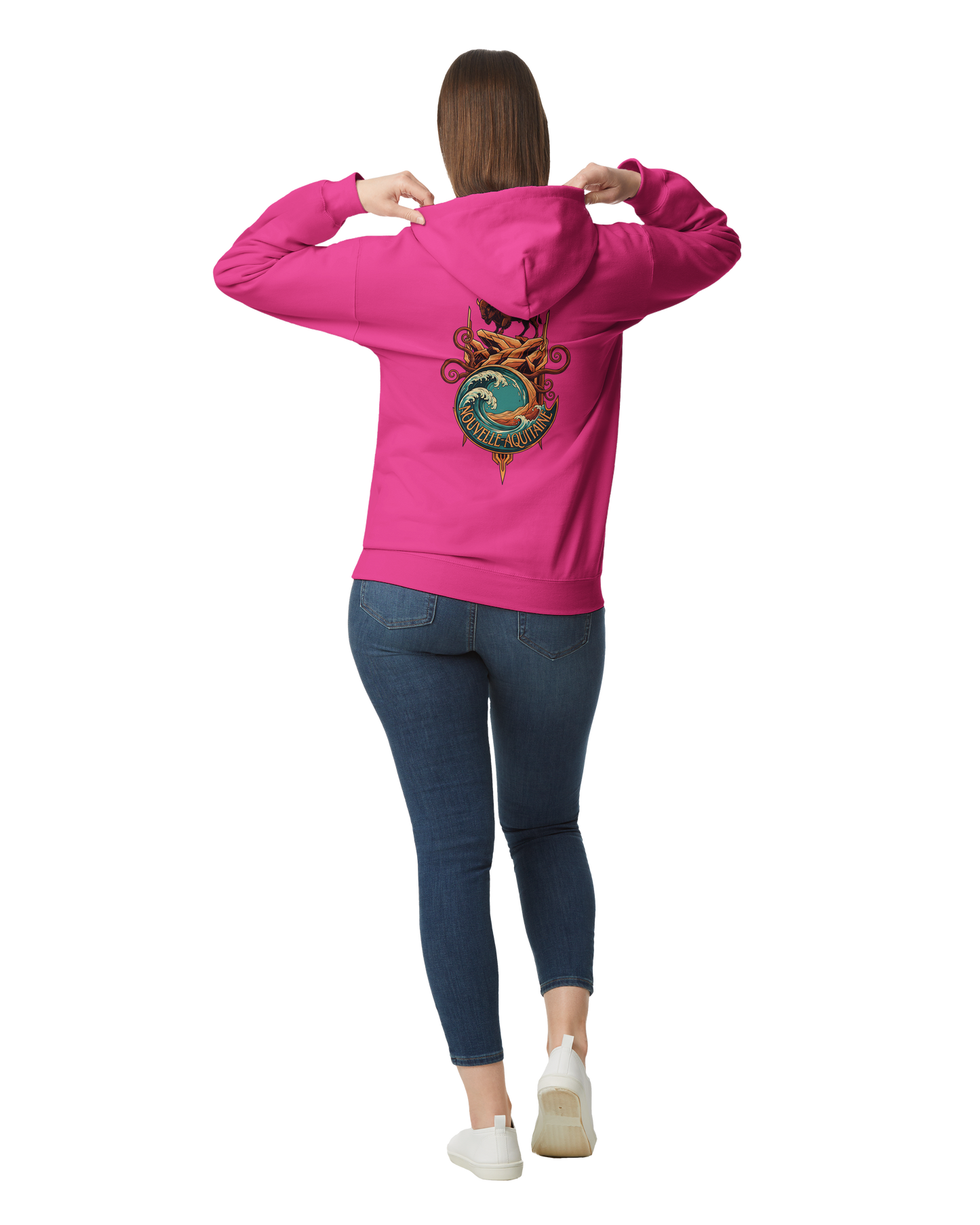 Gildan SF500 Adult New Aquitaine Medium Fleece Hoodie