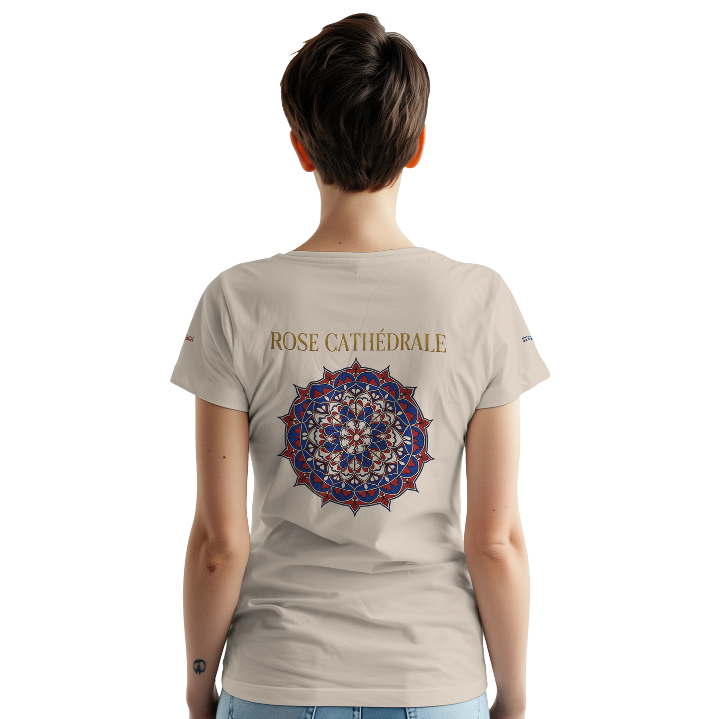 Damen T-Shirt, rosa, Kathedrale, dick, Rundhals | Gildan® 5000