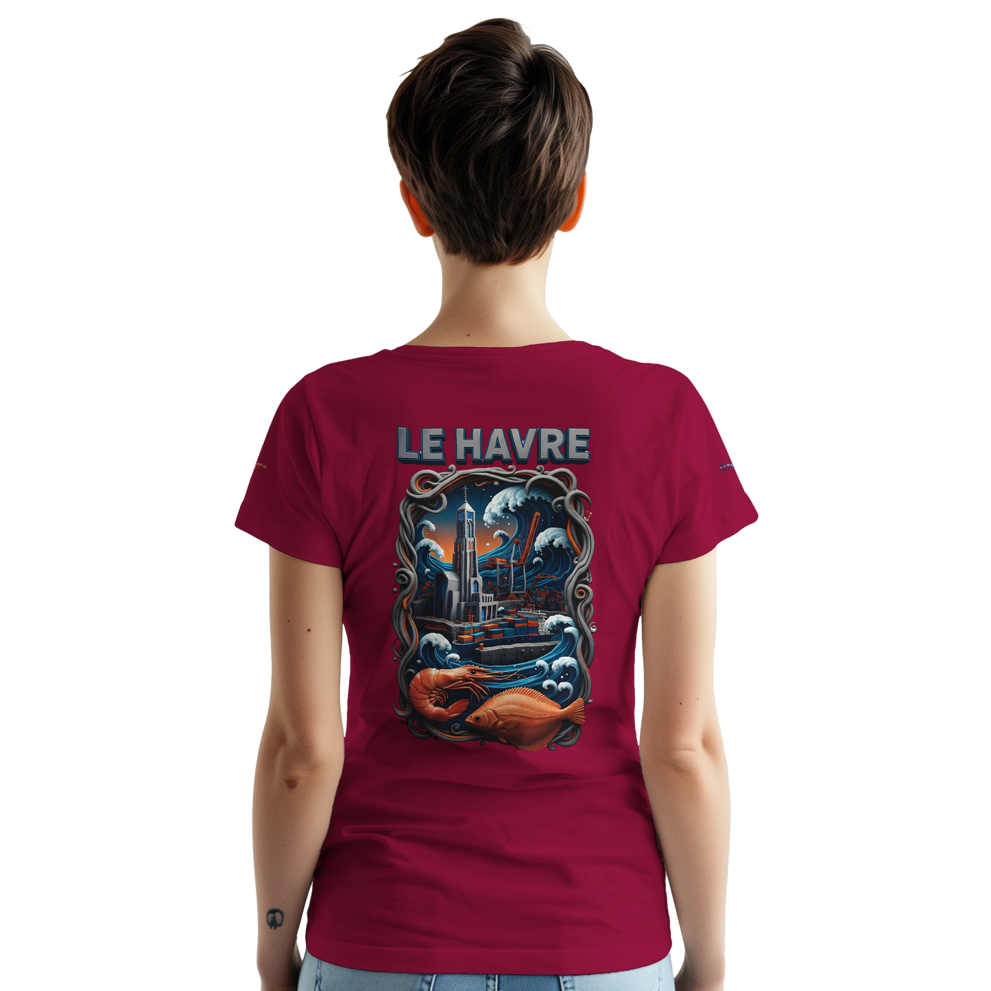 Unisex-T-Shirt Le Havre Stadt in Frankreich dick Rundhals | Gildan® 5000