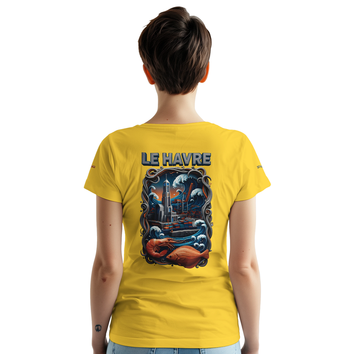 Unisex-T-Shirt Le Havre Stadt in Frankreich dick Rundhals | Gildan® 5000