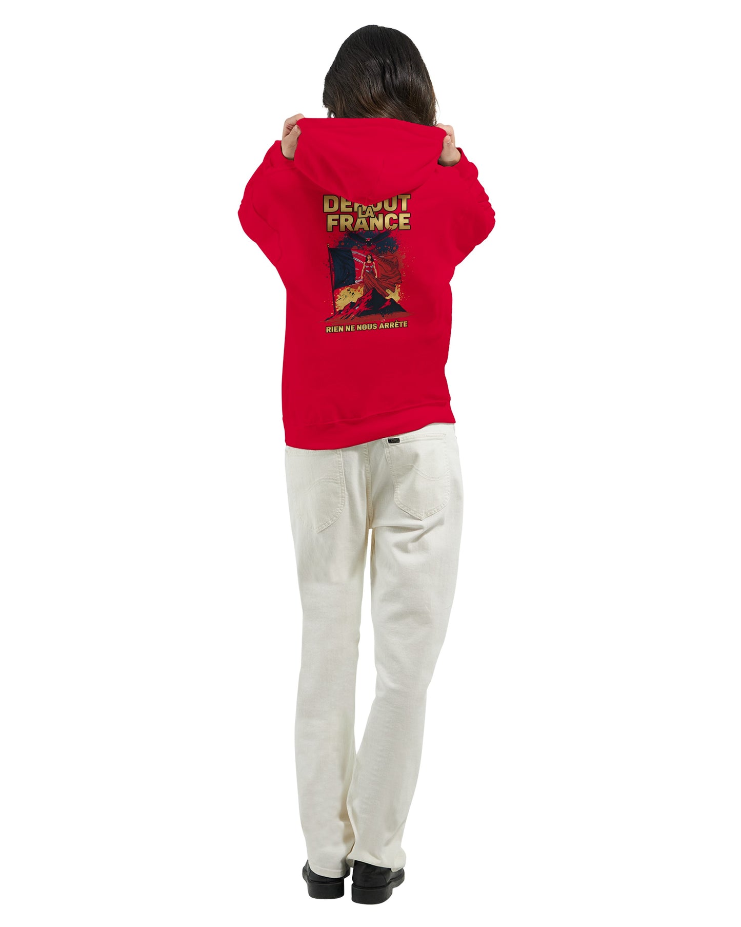 Damen Hoodie Steh auf Frankreich klassisch | Gildan® 18500