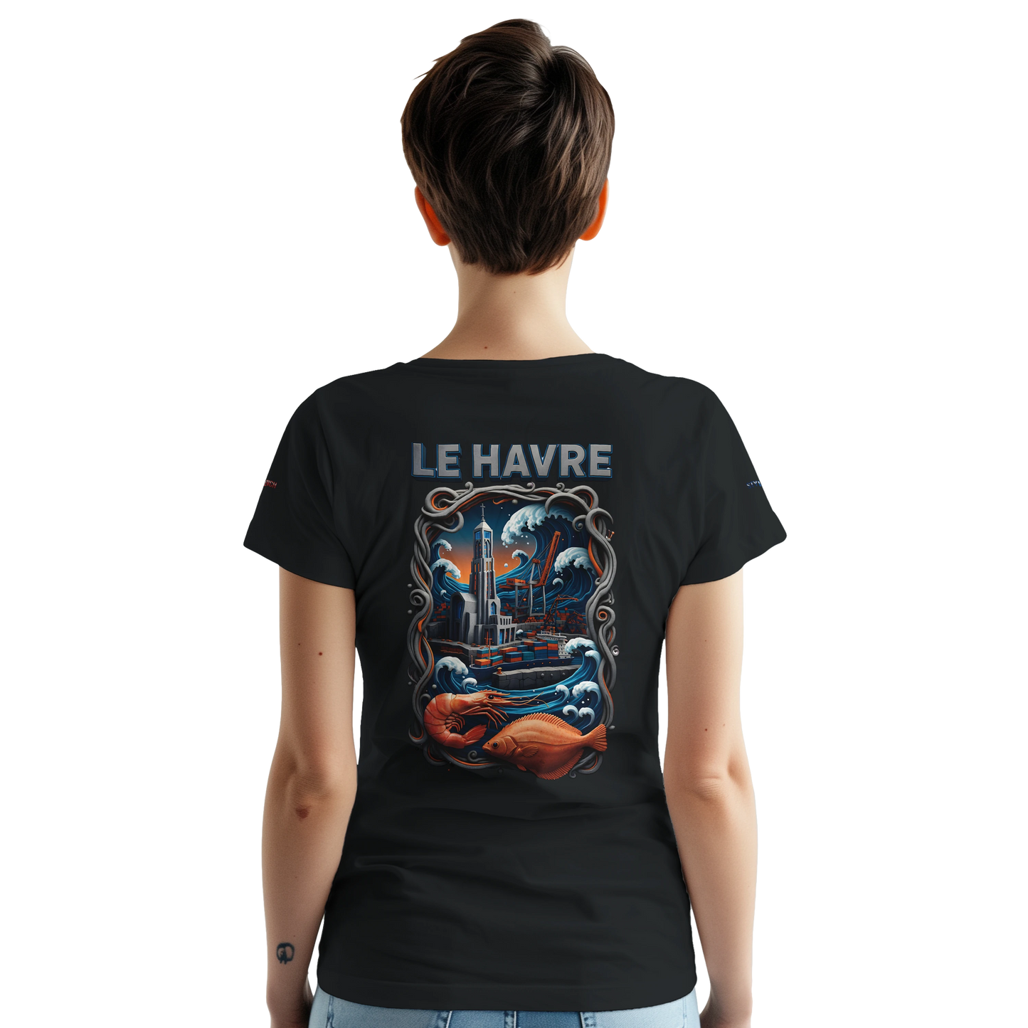 Unisex-T-Shirt Le Havre Stadt in Frankreich dick Rundhals | Gildan® 5000