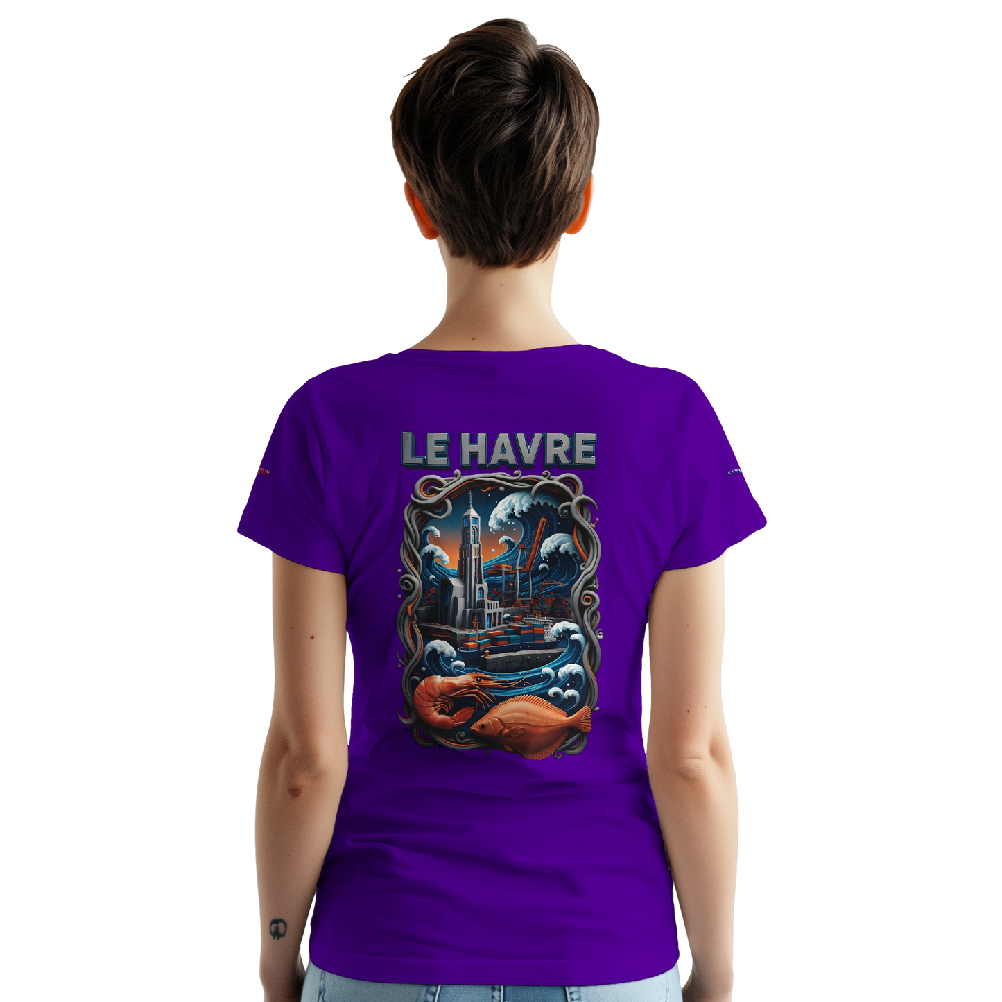 Unisex-T-Shirt Le Havre Stadt in Frankreich dick Rundhals | Gildan® 5000