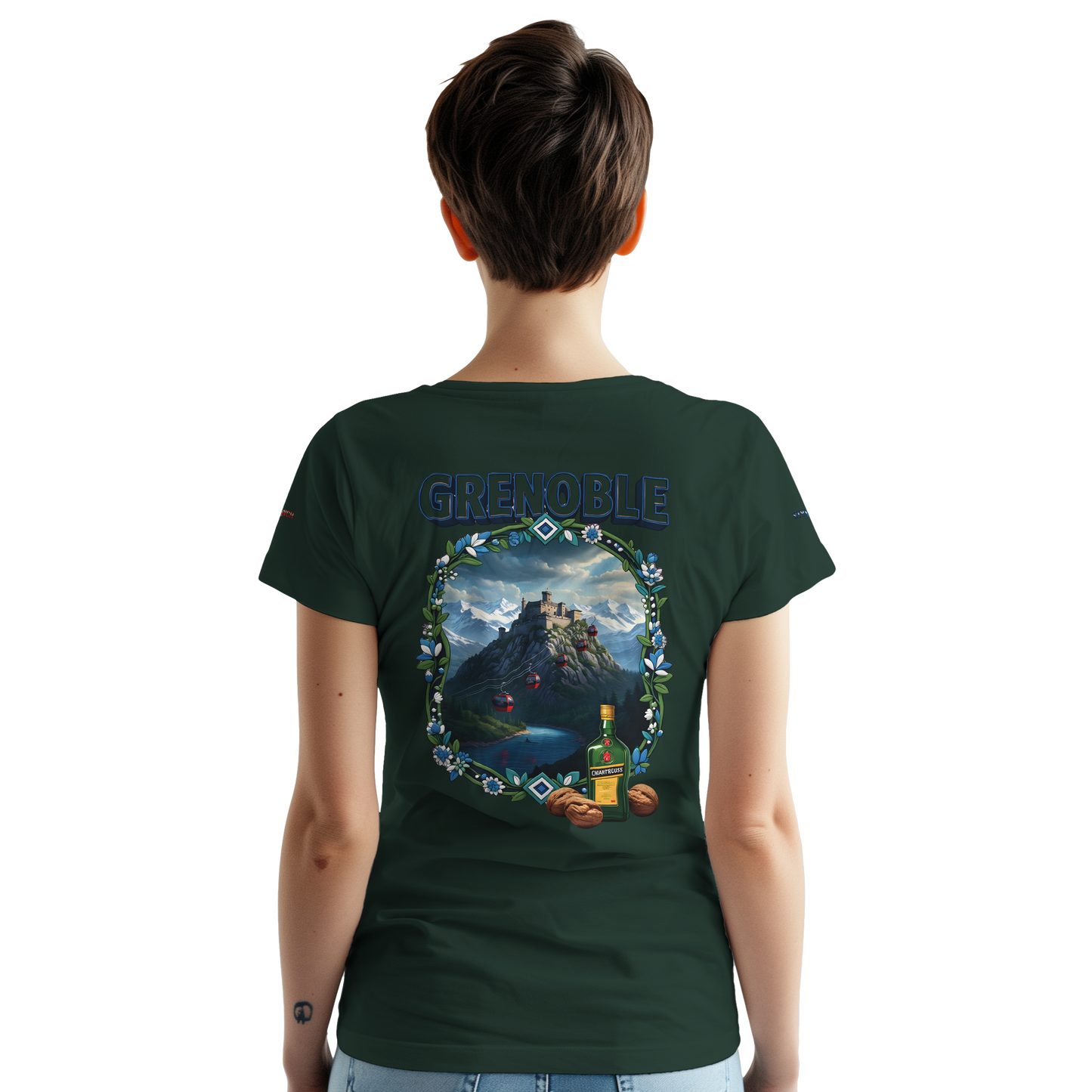 Unisex-T-Shirt Grenoble Stadt in Frankreich dick Rundhals | Gildan® 5000