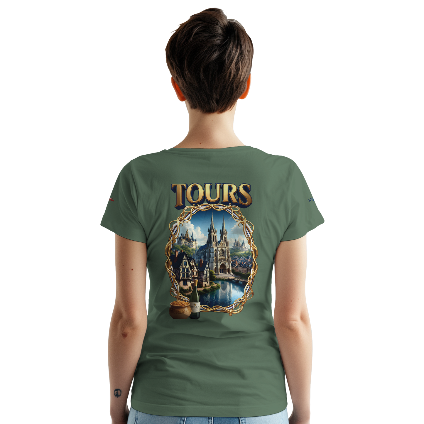 Unisex T-shirt Tours, France, thick crew neck | Gildan® 5000