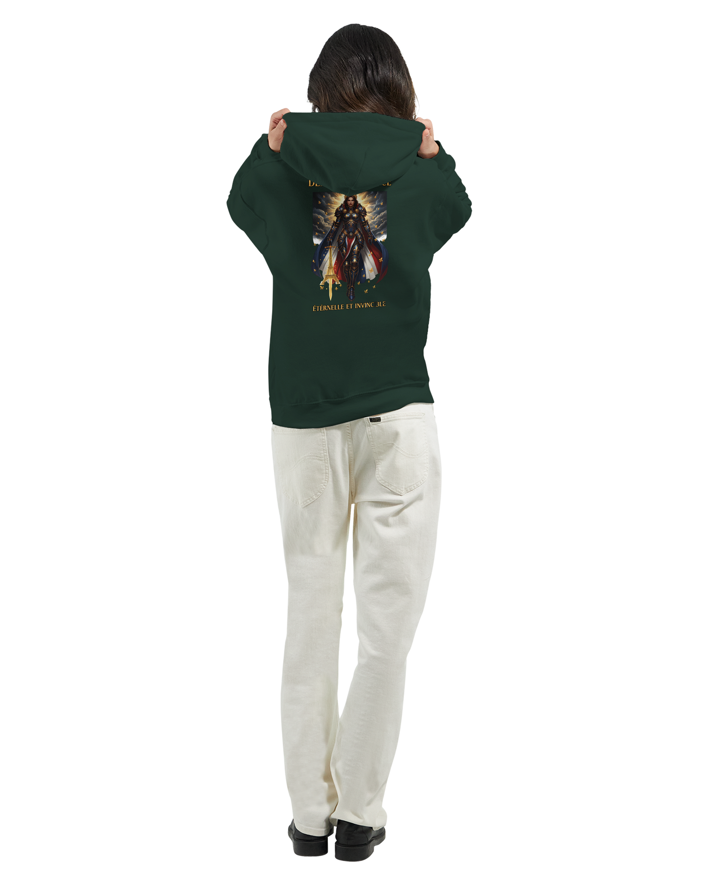 Damen-Kapuzenpullover „French Goddess“ im klassischen French-Stil | Gildan® 18500