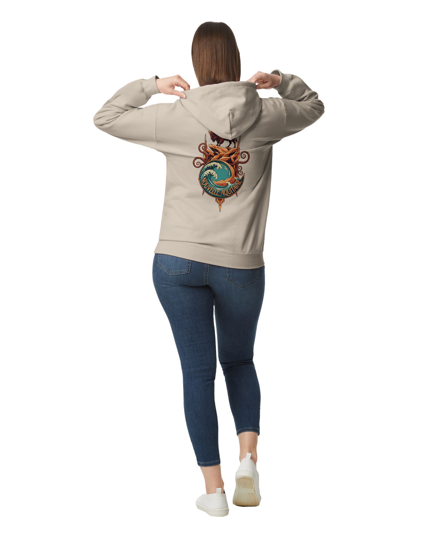 Gildan SF500 Adult New Aquitaine Medium Fleece Hoodie