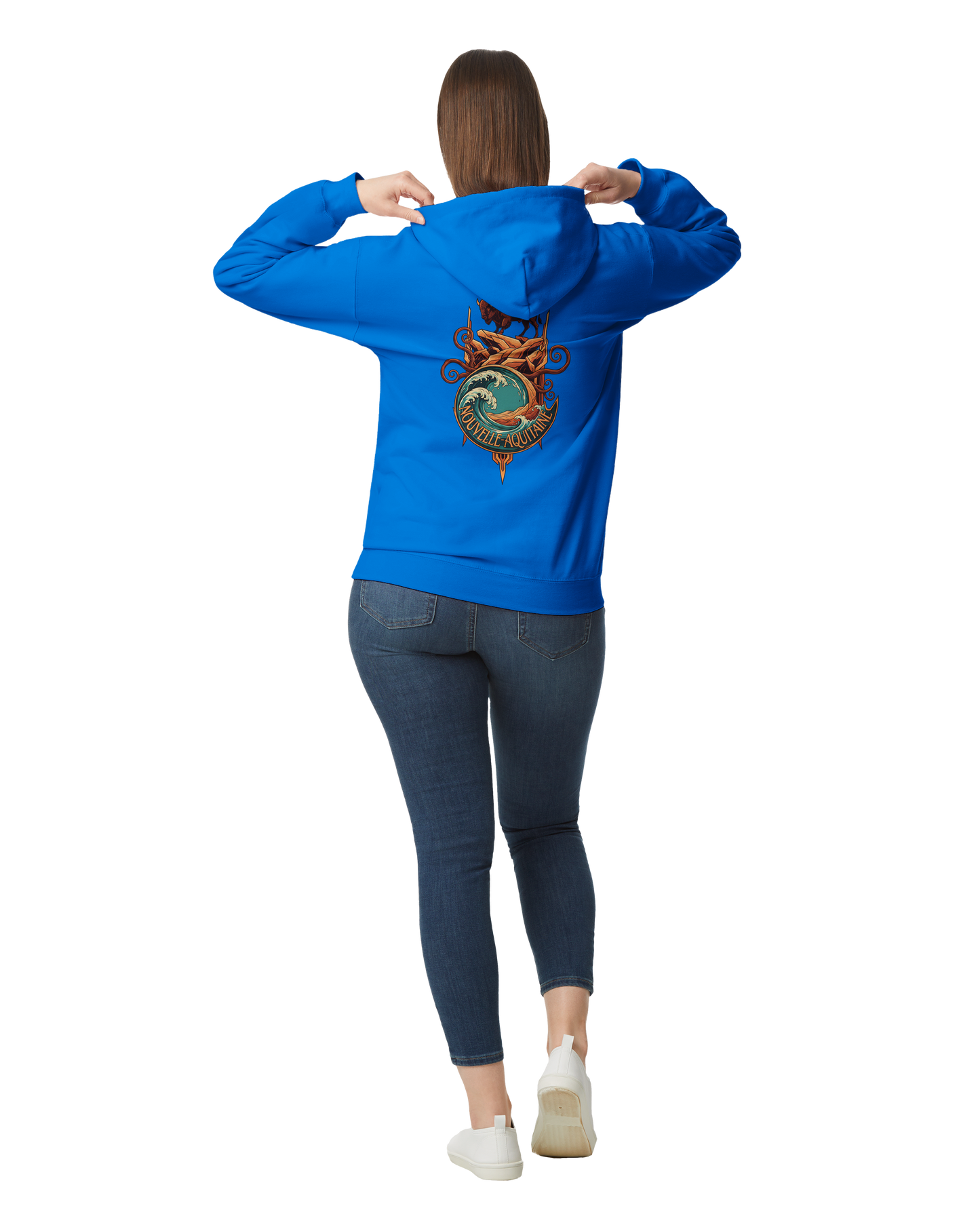 Gildan SF500 Adult New Aquitaine Medium Fleece Hoodie
