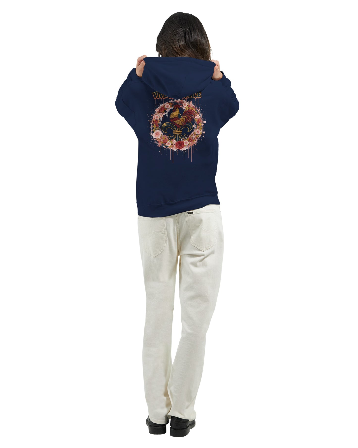 Kapuzenpullover Es lebe Frankreich klassischer Stil für Damen | Gildan® 18500