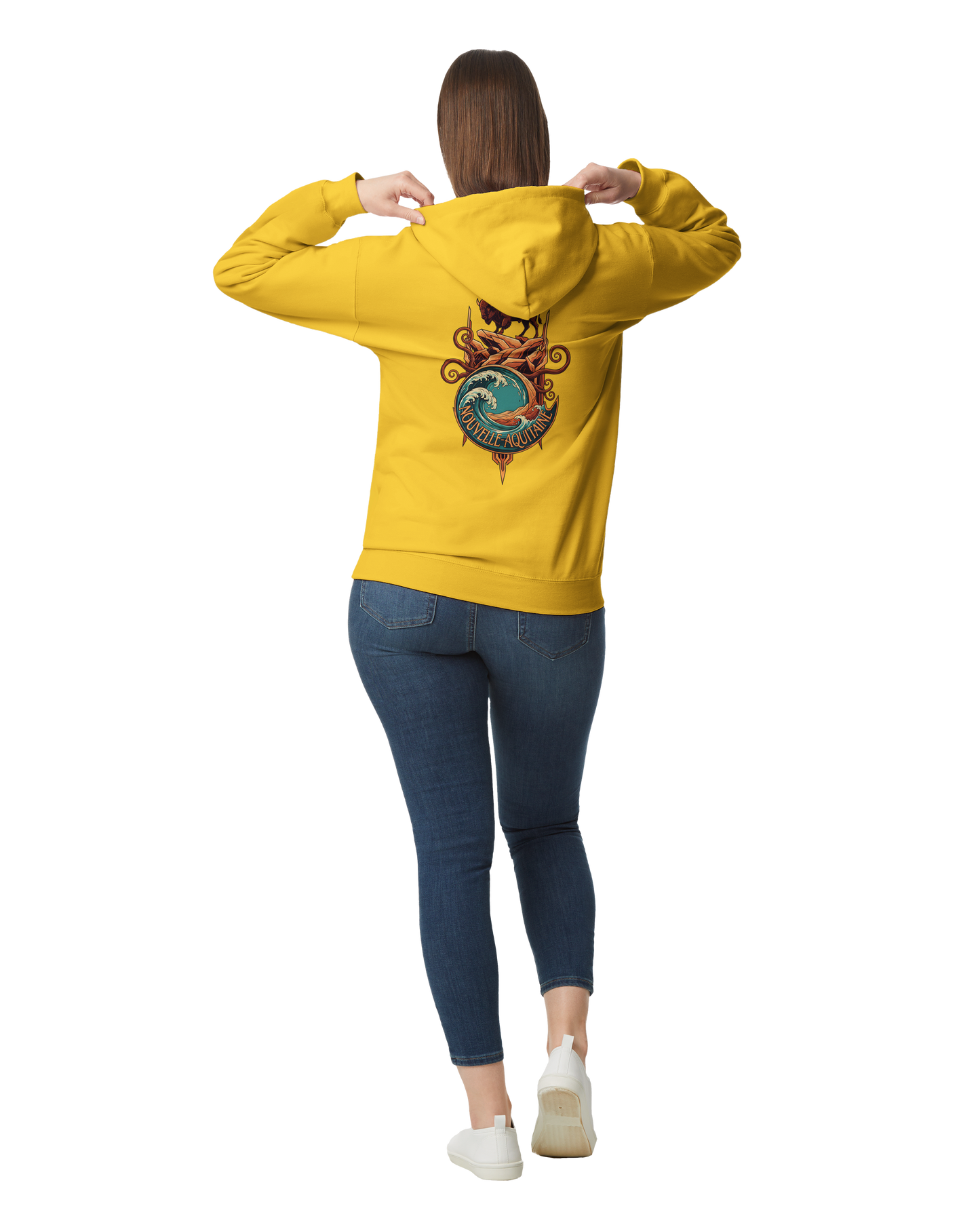 Gildan SF500 Adult New Aquitaine Medium Fleece Hoodie