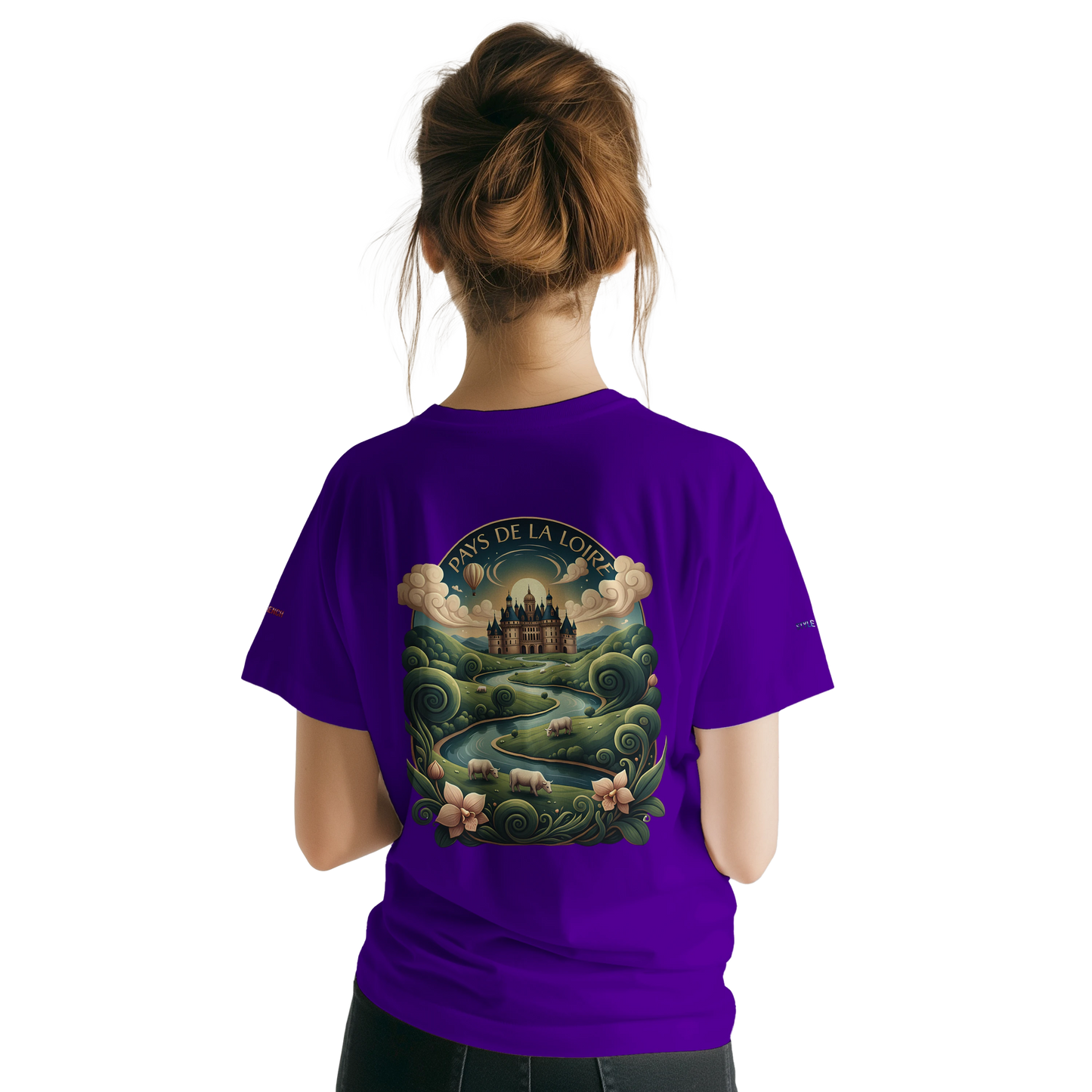 Unisex T-Shirt Pays de la Loire klassischer Rundhalsausschnitt | Gildan® 64000