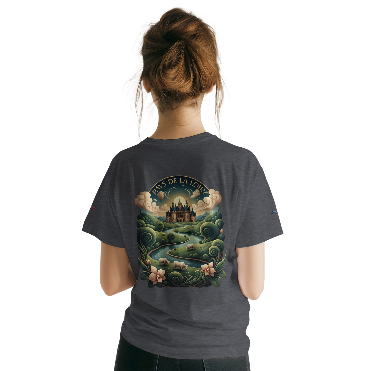 Unisex T-Shirt Pays de la Loire klassischer Rundhalsausschnitt | Gildan® 64000
