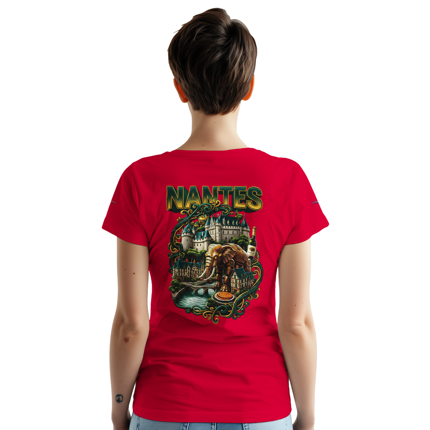 Unisex T-Shirt Nantes Stadt Frankreich | dickes Rundhals-T-Shirt | Gildan® 5000