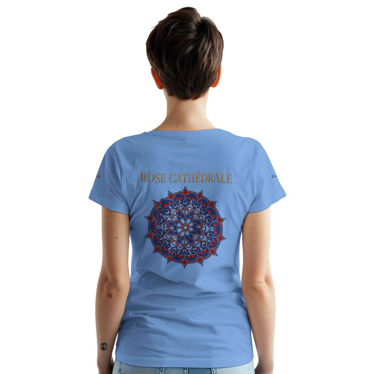 Damen T-Shirt, rosa, Kathedrale, dick, Rundhals | Gildan® 5000