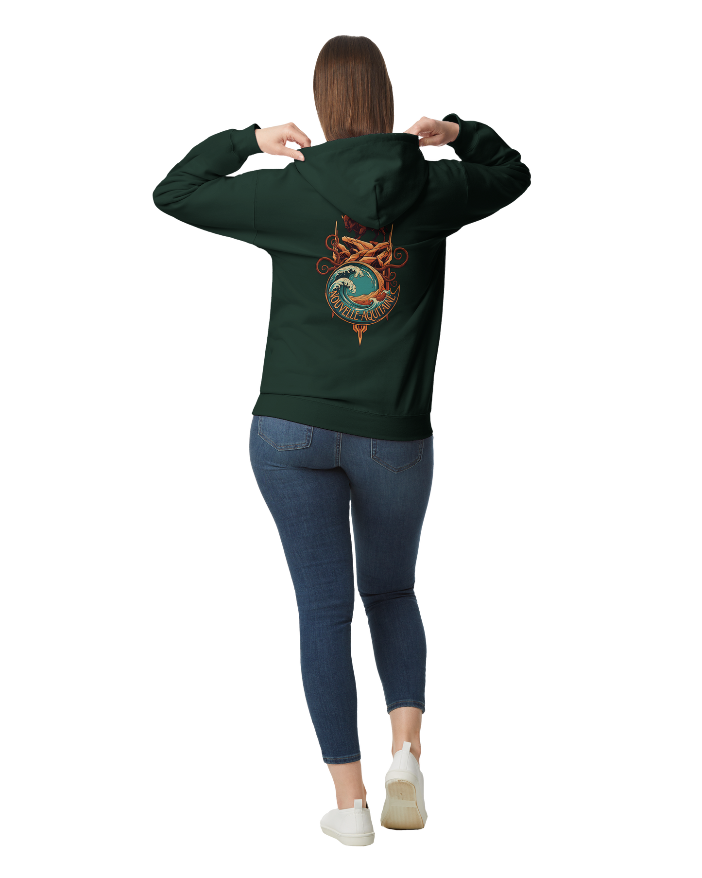 Gildan SF500 Adult New Aquitaine Medium Fleece Hoodie