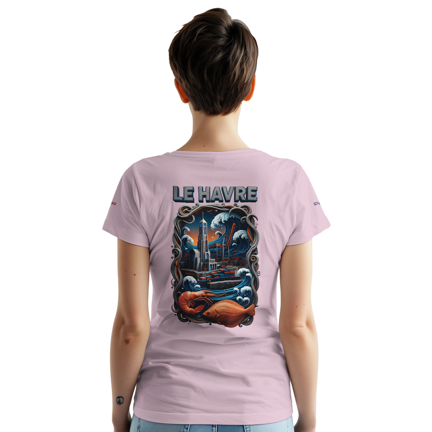 Unisex-T-Shirt Le Havre Stadt in Frankreich dick Rundhals | Gildan® 5000