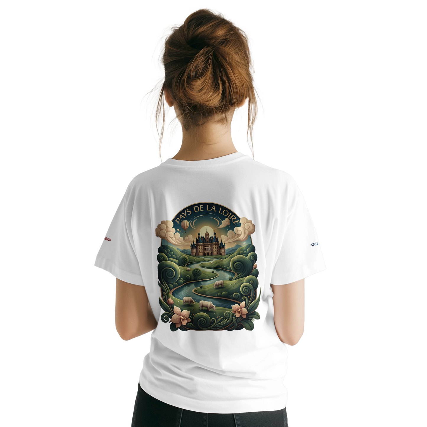 Unisex T-Shirt Pays de la Loire klassischer Rundhalsausschnitt | Gildan® 64000