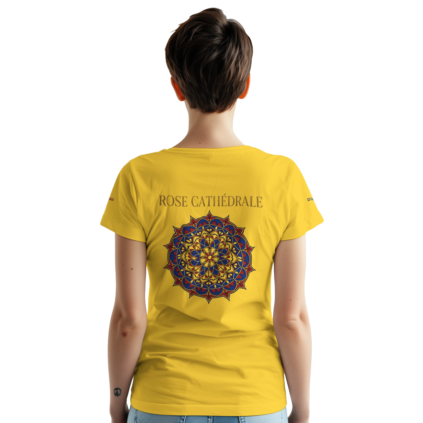 Damen T-Shirt, rosa, Kathedrale, dick, Rundhals | Gildan® 5000