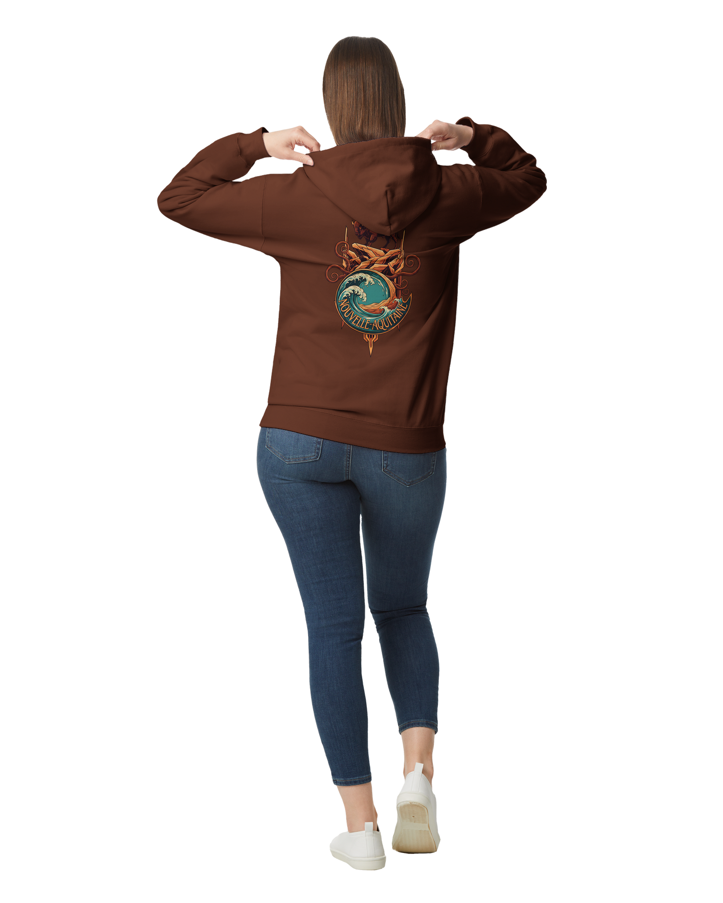 Gildan SF500 Adult New Aquitaine Medium Fleece Hoodie