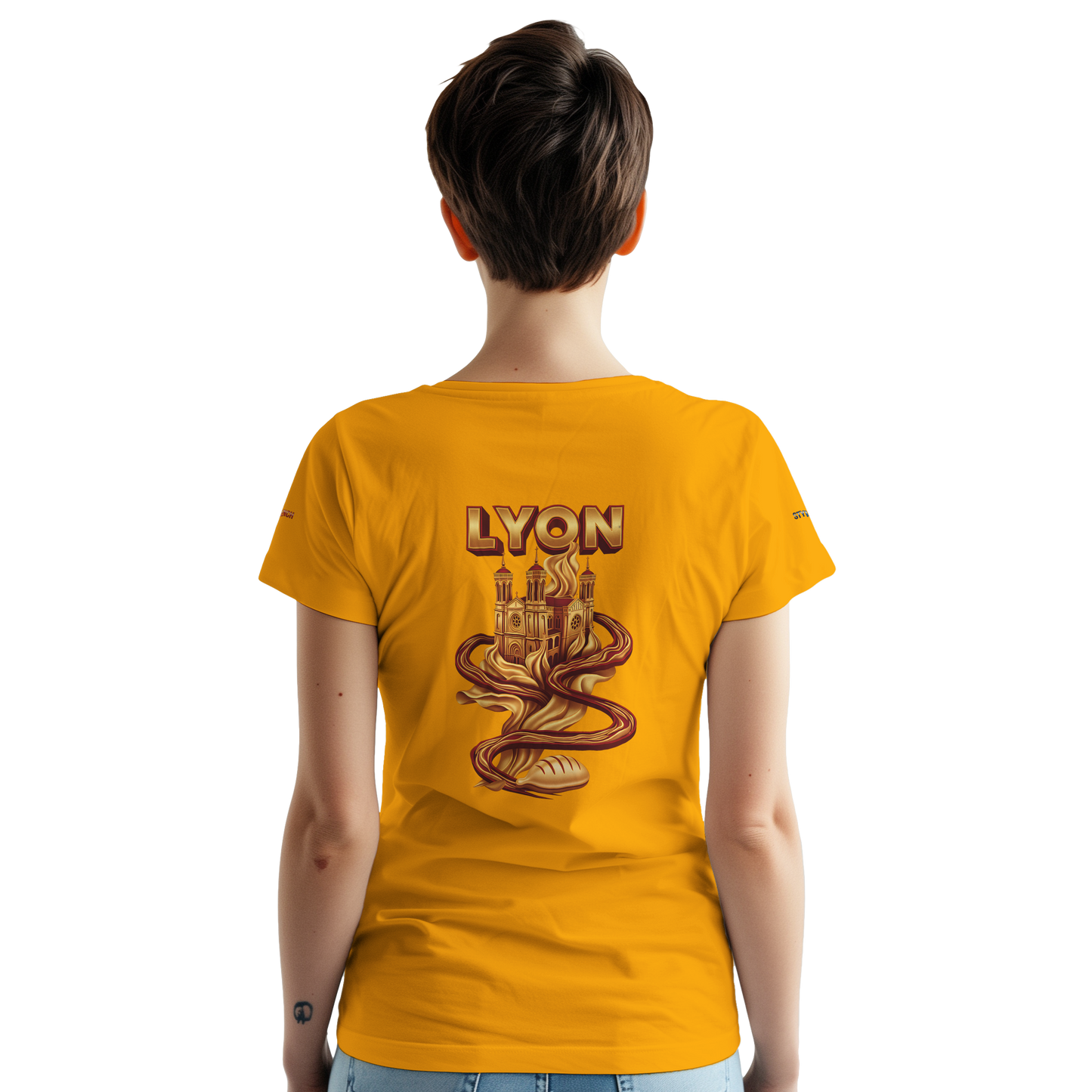Unisex-T-Shirt Lyon Stadt Frankreich dick Rundhals | Gildan® 5000