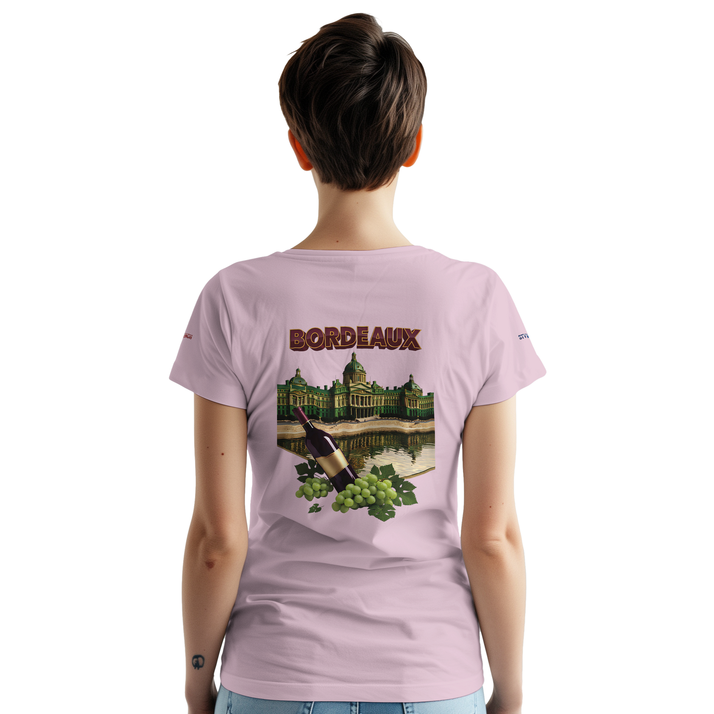 Unisex burgundy French city crewneck heavy t-shirt | Gildan® 5000