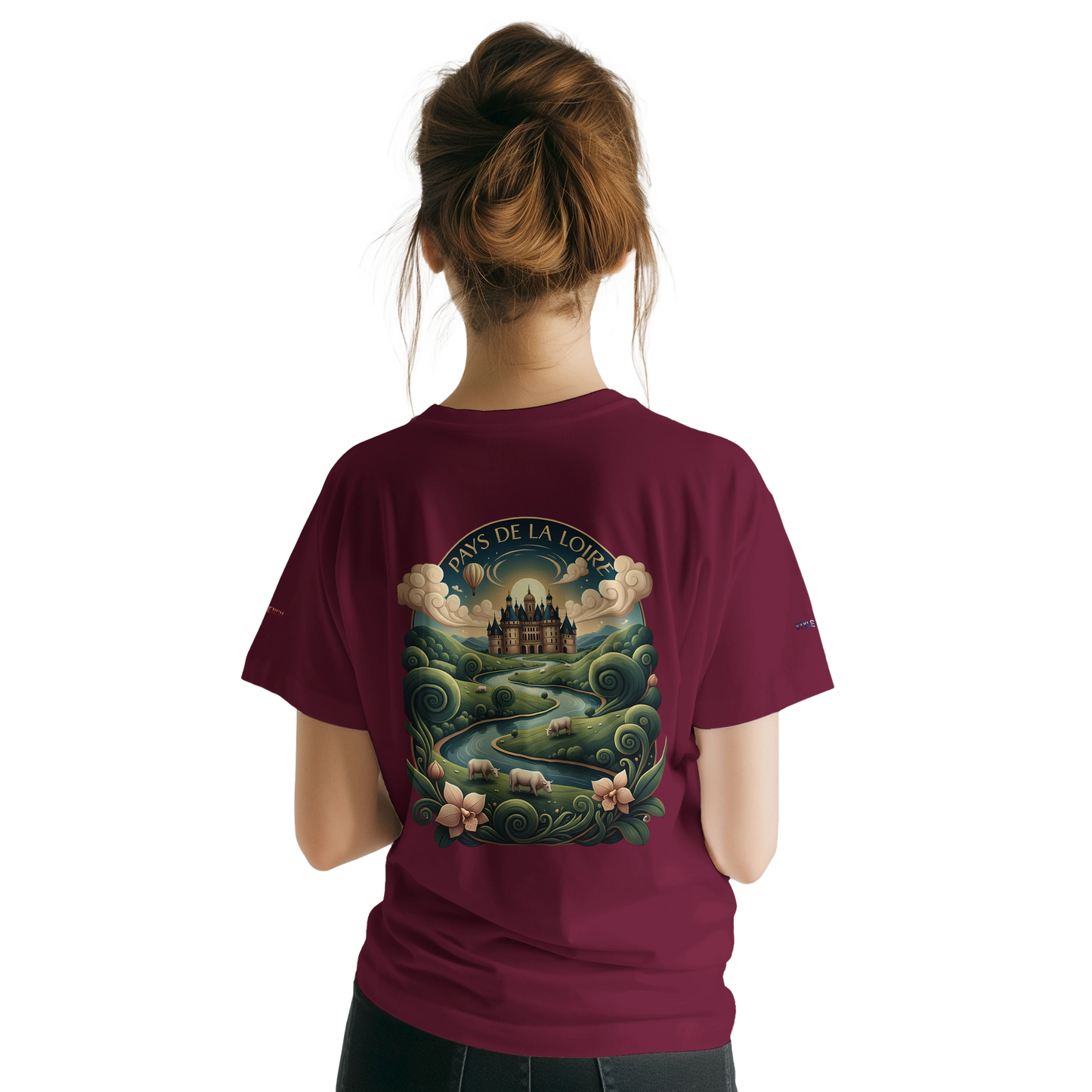 Unisex T-Shirt Pays de la Loire klassischer Rundhalsausschnitt | Gildan® 64000