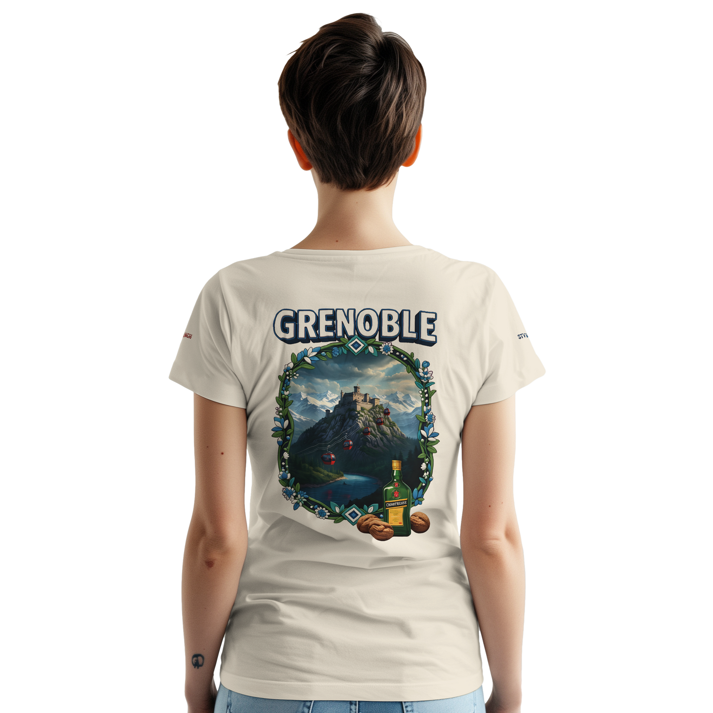 Unisex-T-Shirt Grenoble Stadt in Frankreich dick Rundhals | Gildan® 5000