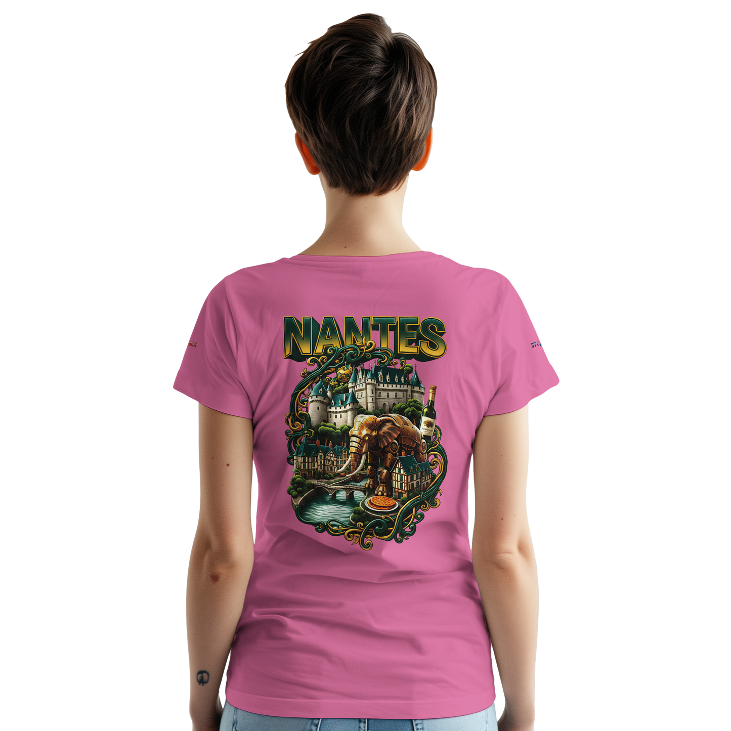 Unisex T-Shirt Nantes Stadt Frankreich | dickes Rundhals-T-Shirt | Gildan® 5000