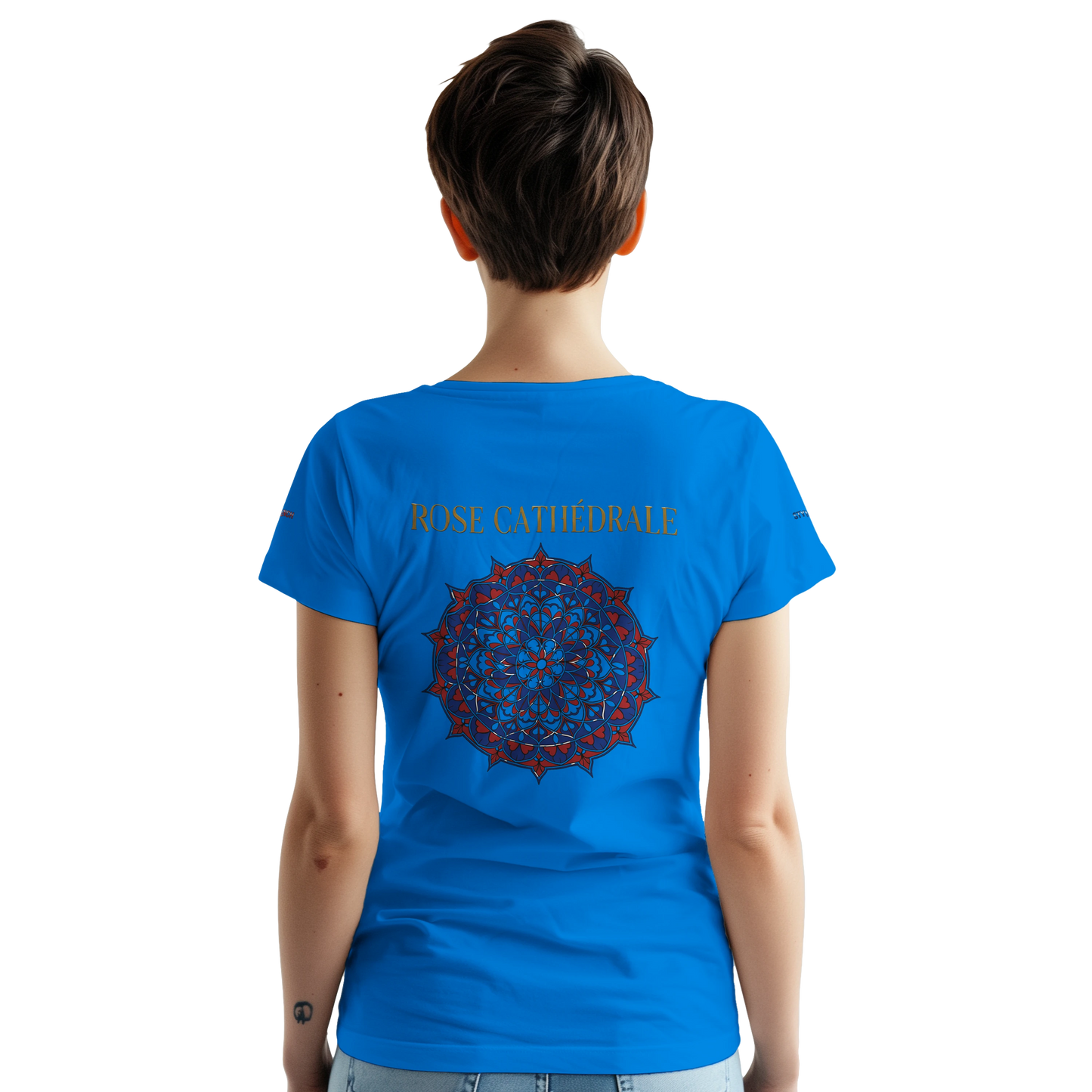 Damen T-Shirt, rosa, Kathedrale, dick, Rundhals | Gildan® 5000