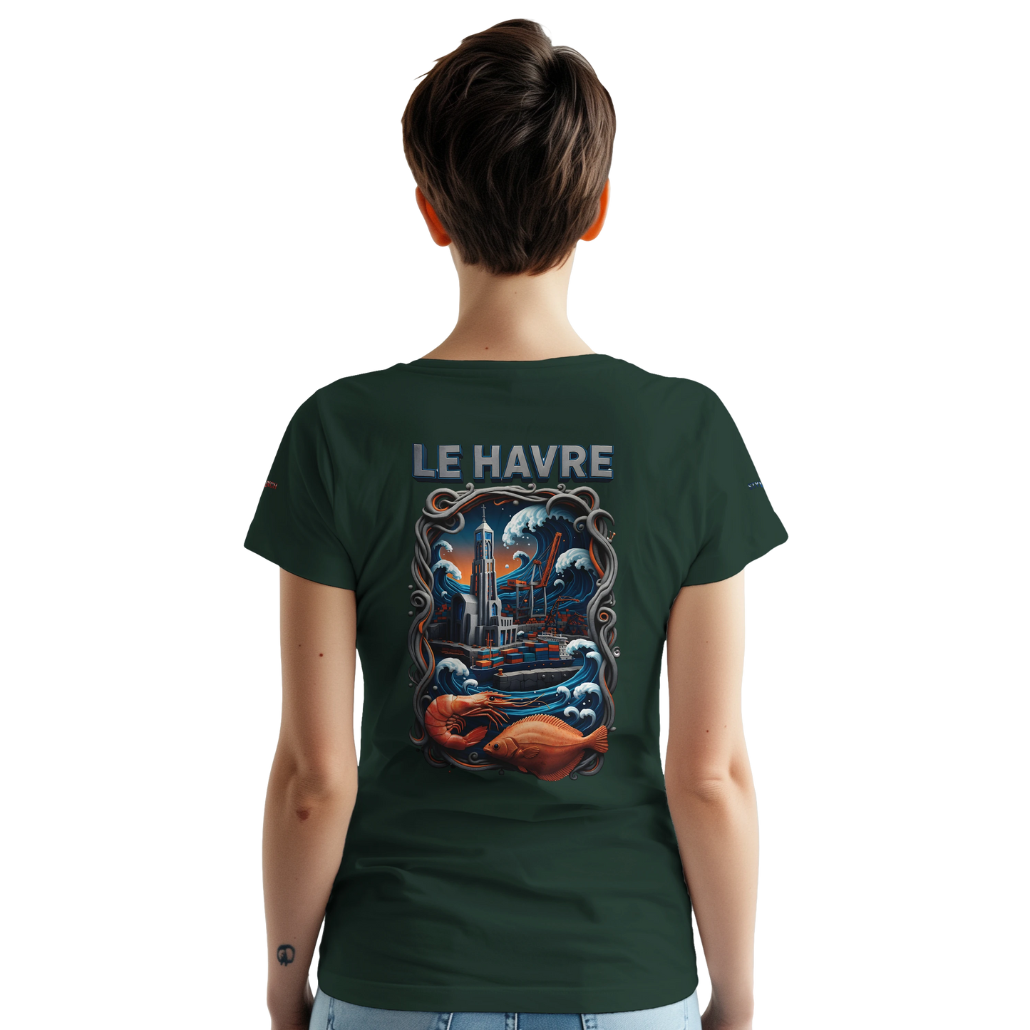 Unisex-T-Shirt Le Havre Stadt in Frankreich dick Rundhals | Gildan® 5000