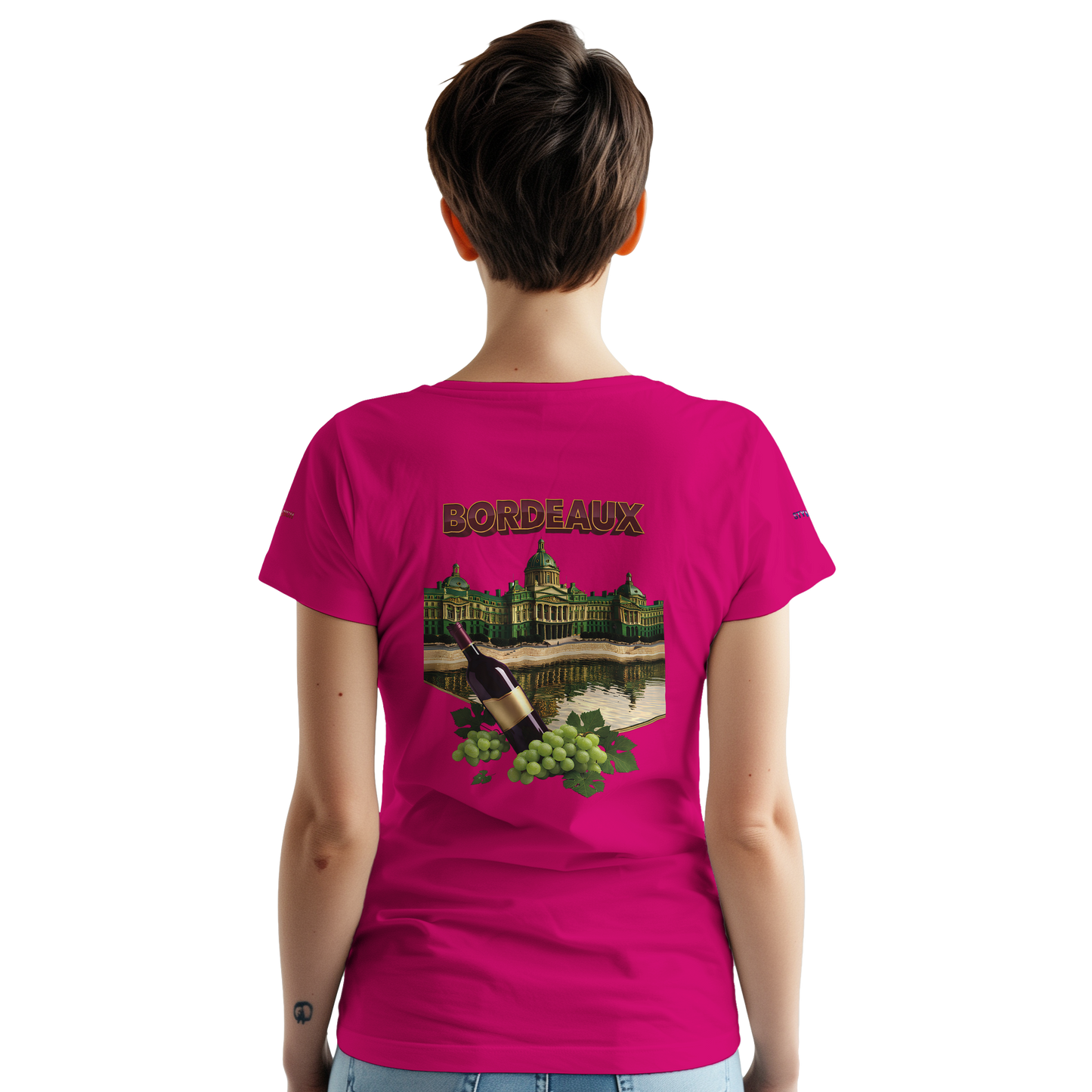 Unisex burgundy French city crewneck heavy t-shirt | Gildan® 5000