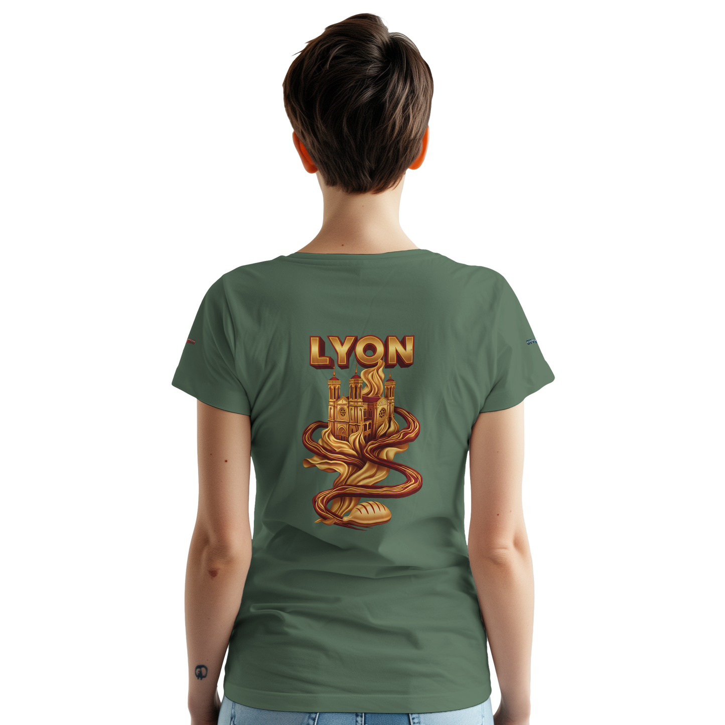Unisex-T-Shirt Lyon Stadt Frankreich dick Rundhals | Gildan® 5000