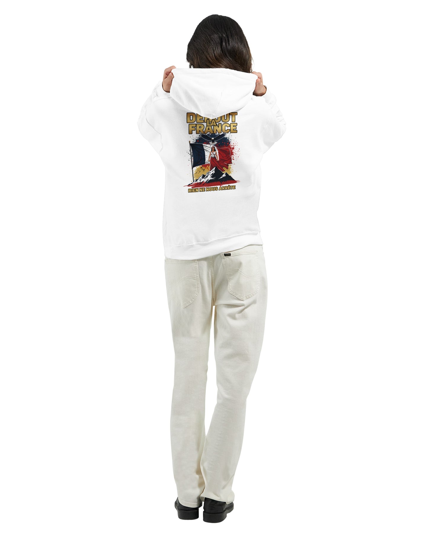 Damen Hoodie Steh auf Frankreich klassisch | Gildan® 18500