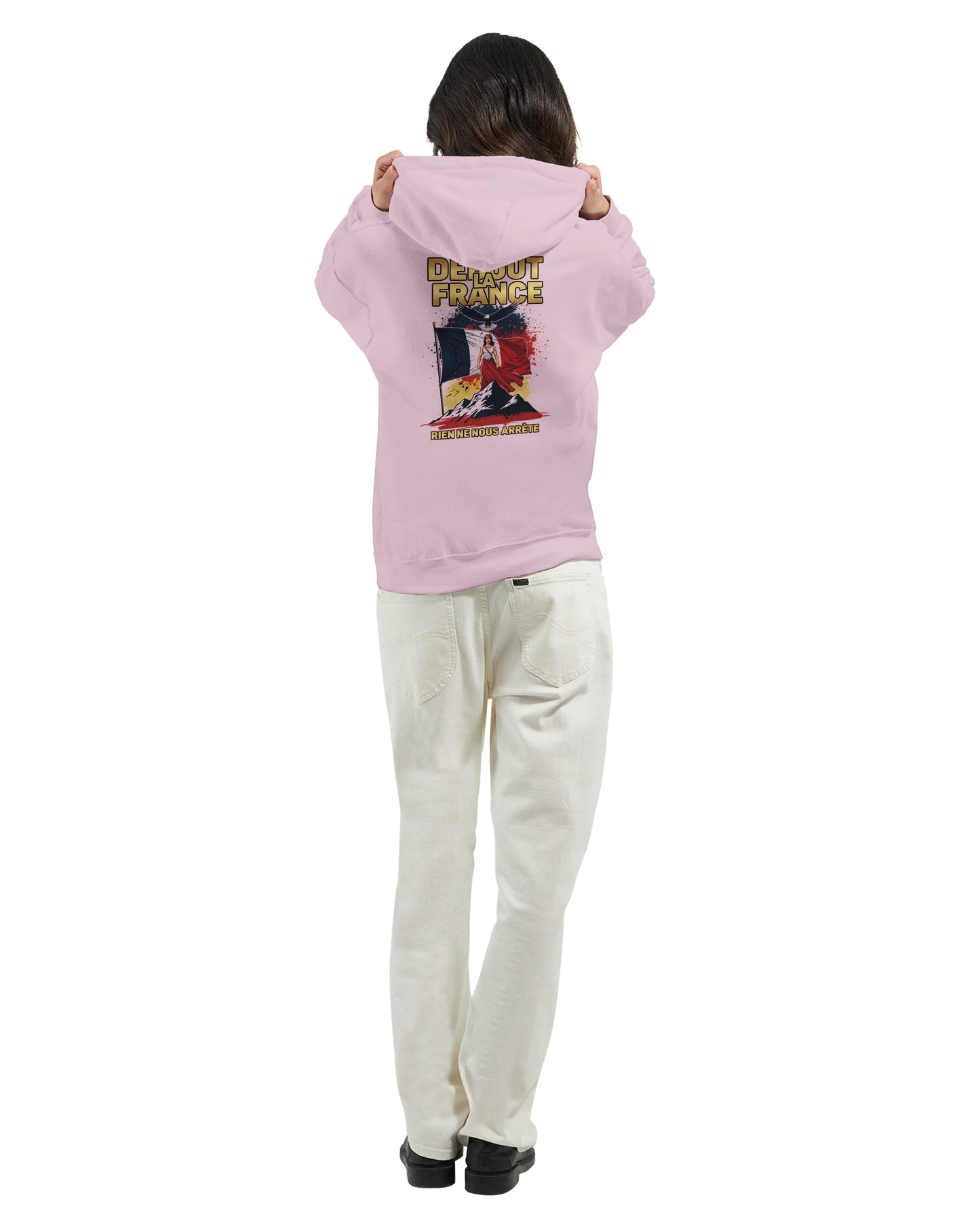 Damen Hoodie Steh auf Frankreich klassisch | Gildan® 18500