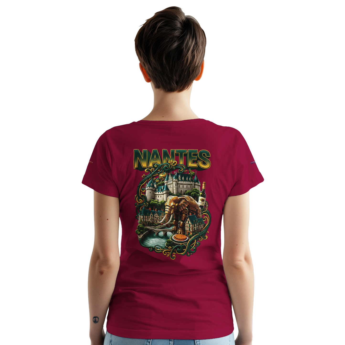 Unisex T-Shirt Nantes Stadt Frankreich | dickes Rundhals-T-Shirt | Gildan® 5000